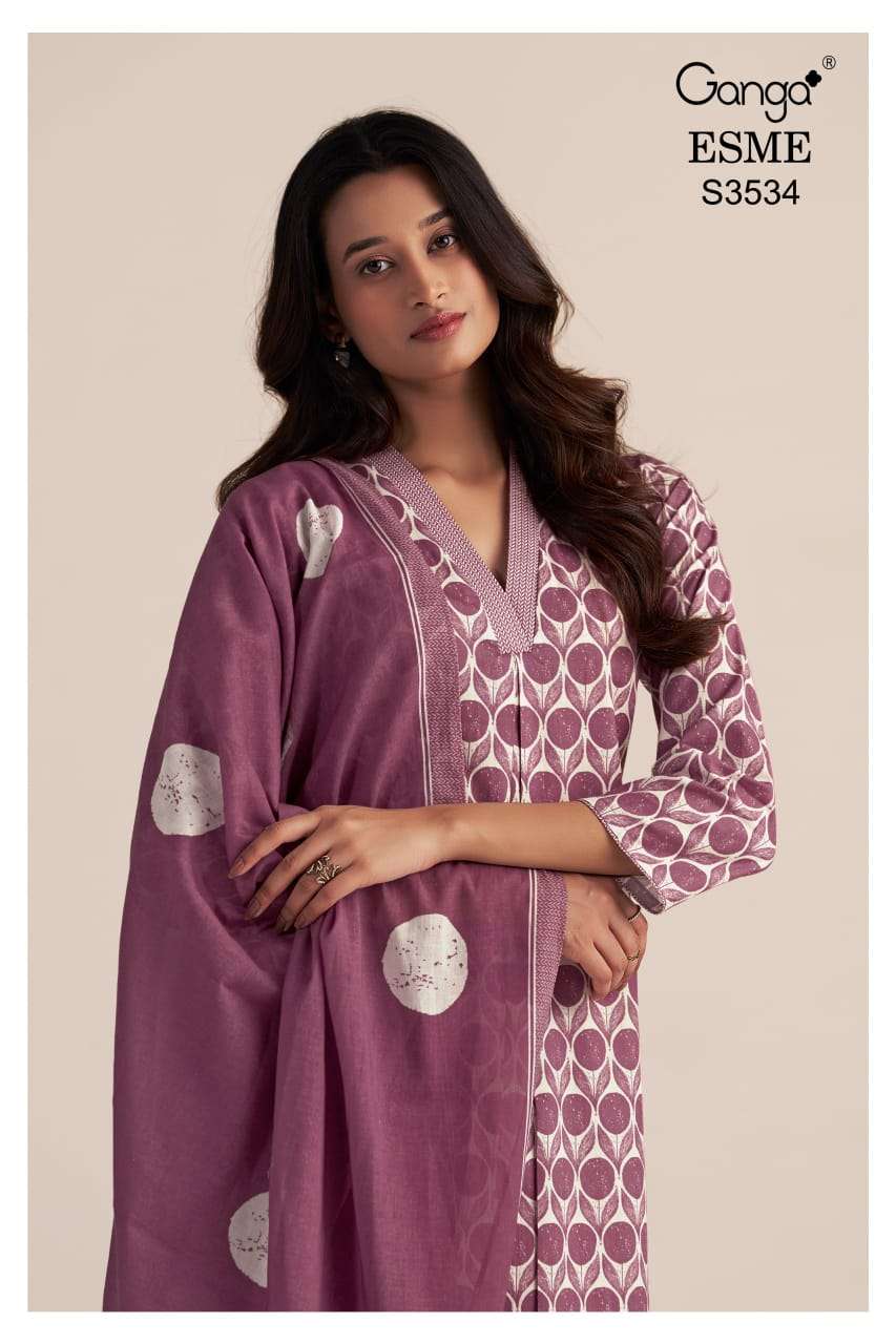 esme 3534 by ganga cotton printed summer wear salwar kameez buy online surat