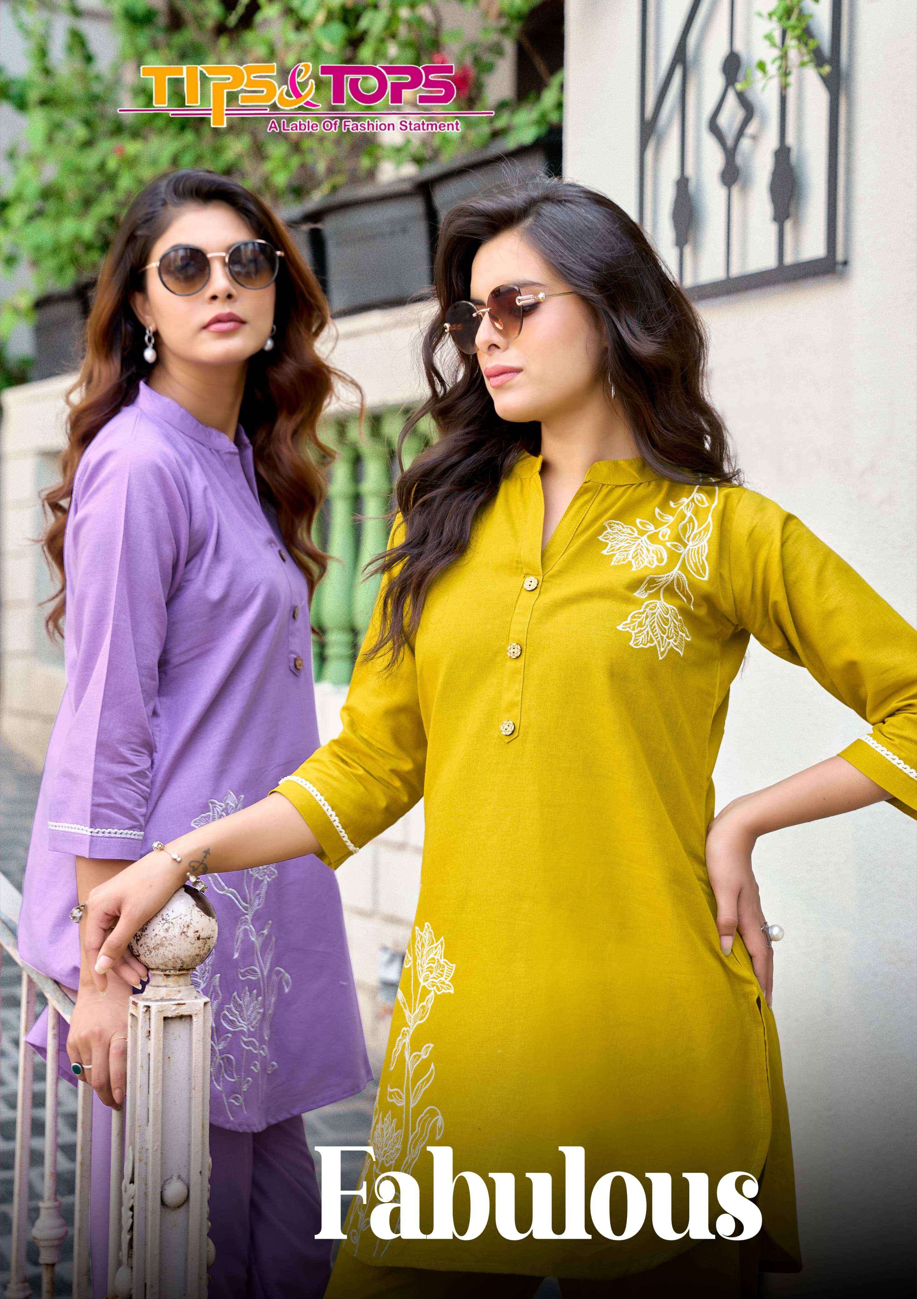 fabulous by tips and tops 1001-1006 series cotton readymade cord set summer wear best online price surat