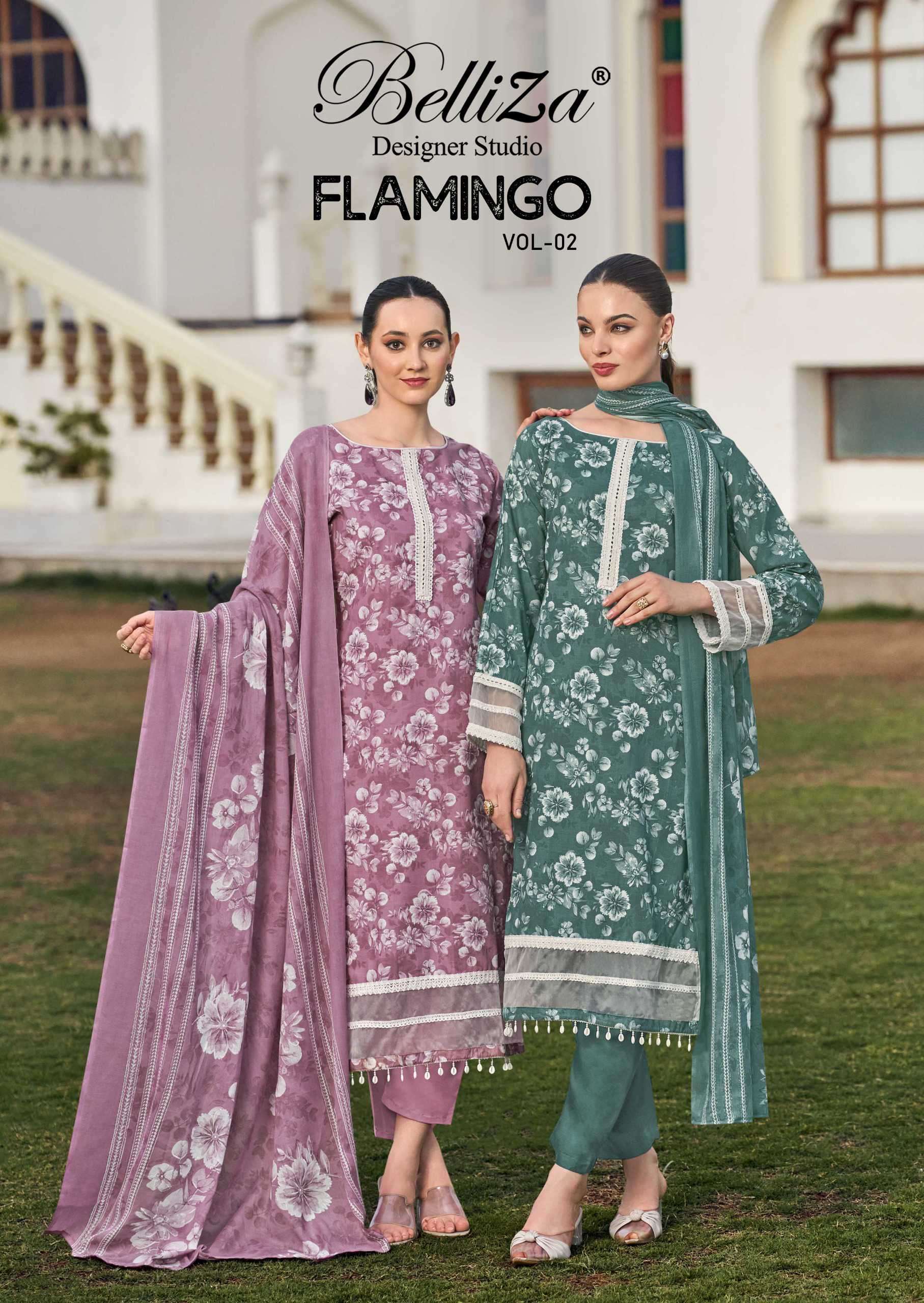  flamingo vol 2 by belliza exclusive designer cotton casual wear salwar kameez online surat