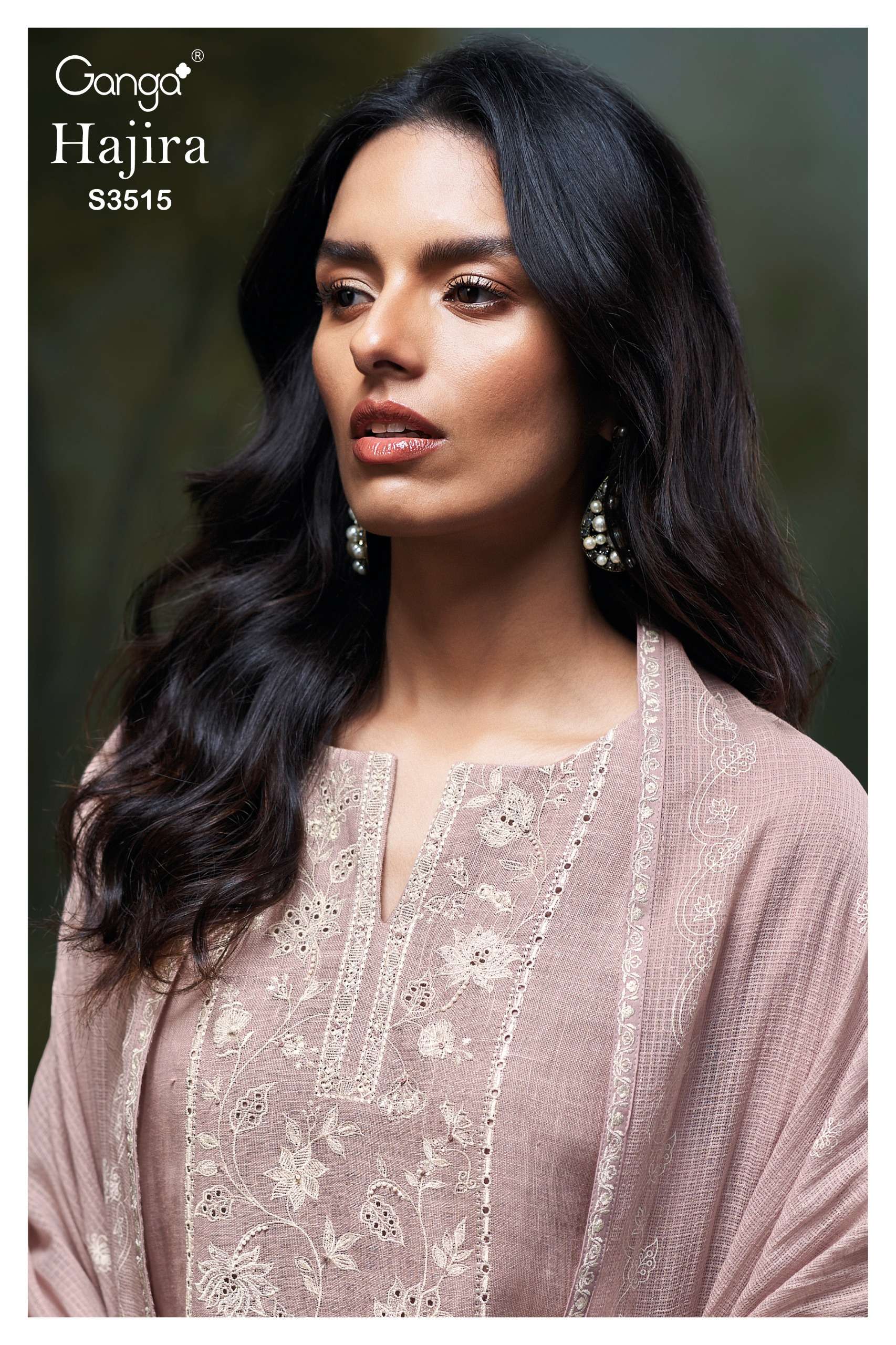 hajira 3515 by ganga linen embroidered latest designer salwar kameez wholesaler surat