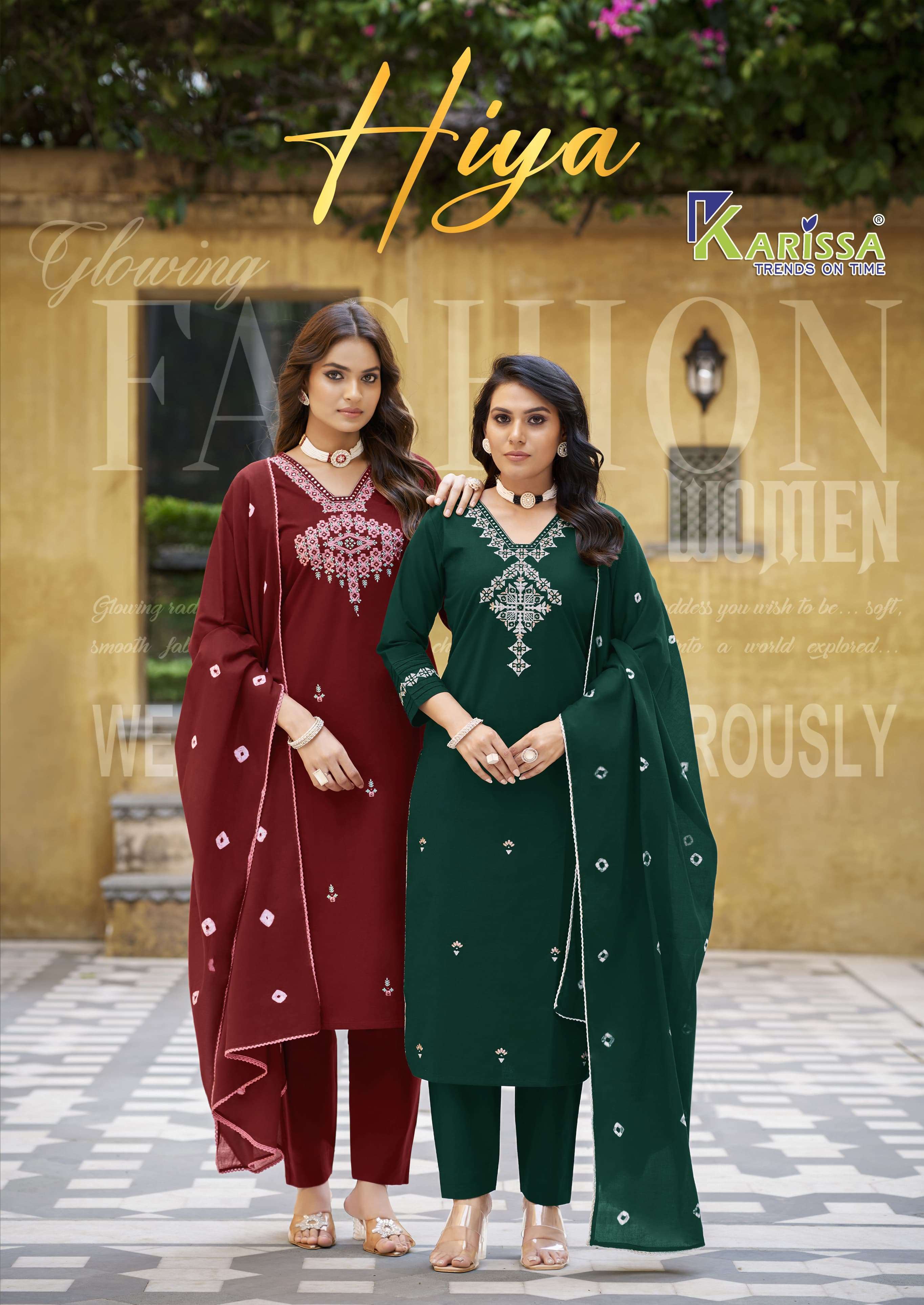 hiya by karissa 1001-1004 series exclusive handwork latest designer casual wear collection surat