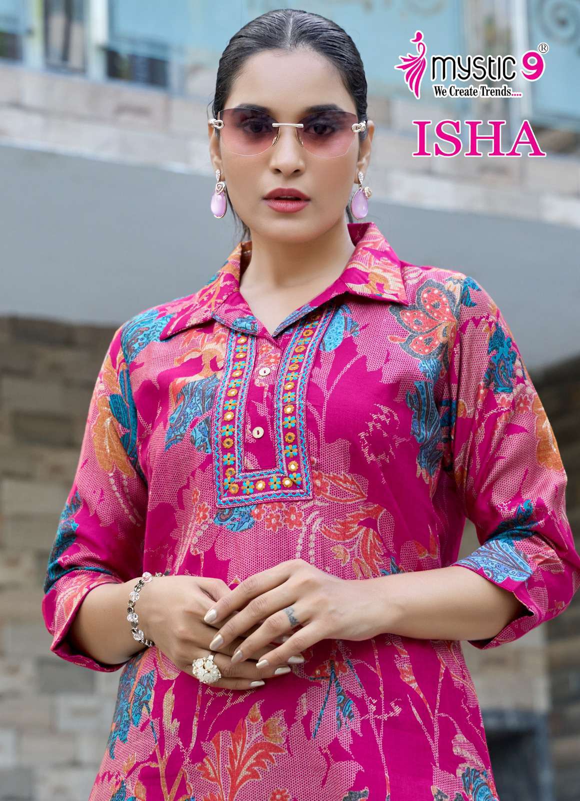 isha vol-1 by mystic9 1001-1008 series latest stylish daily wear readymade collection online surat