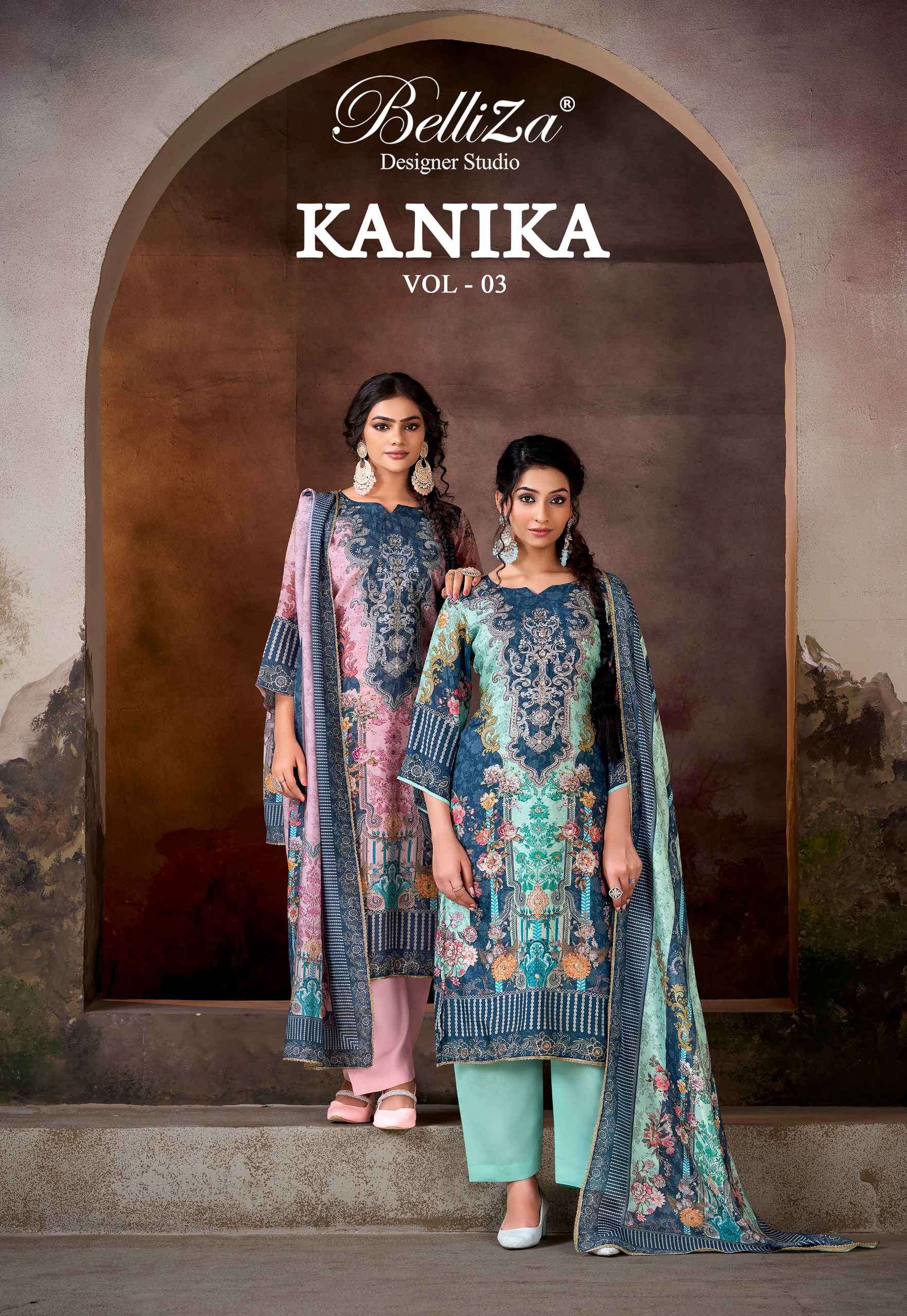 kanika vol 3 by belliza unstitched casual wear salwar kameez buy online surat