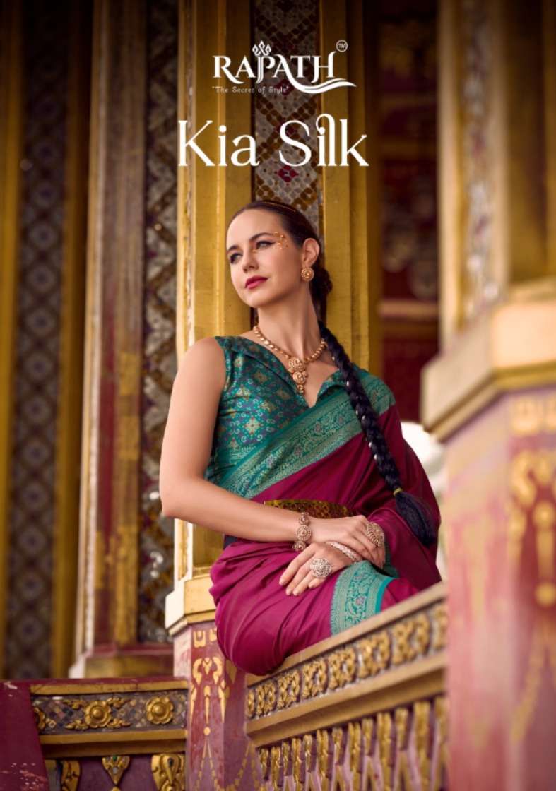 kia silk by rajpath latest designer festival wear saree manufacturer surat
