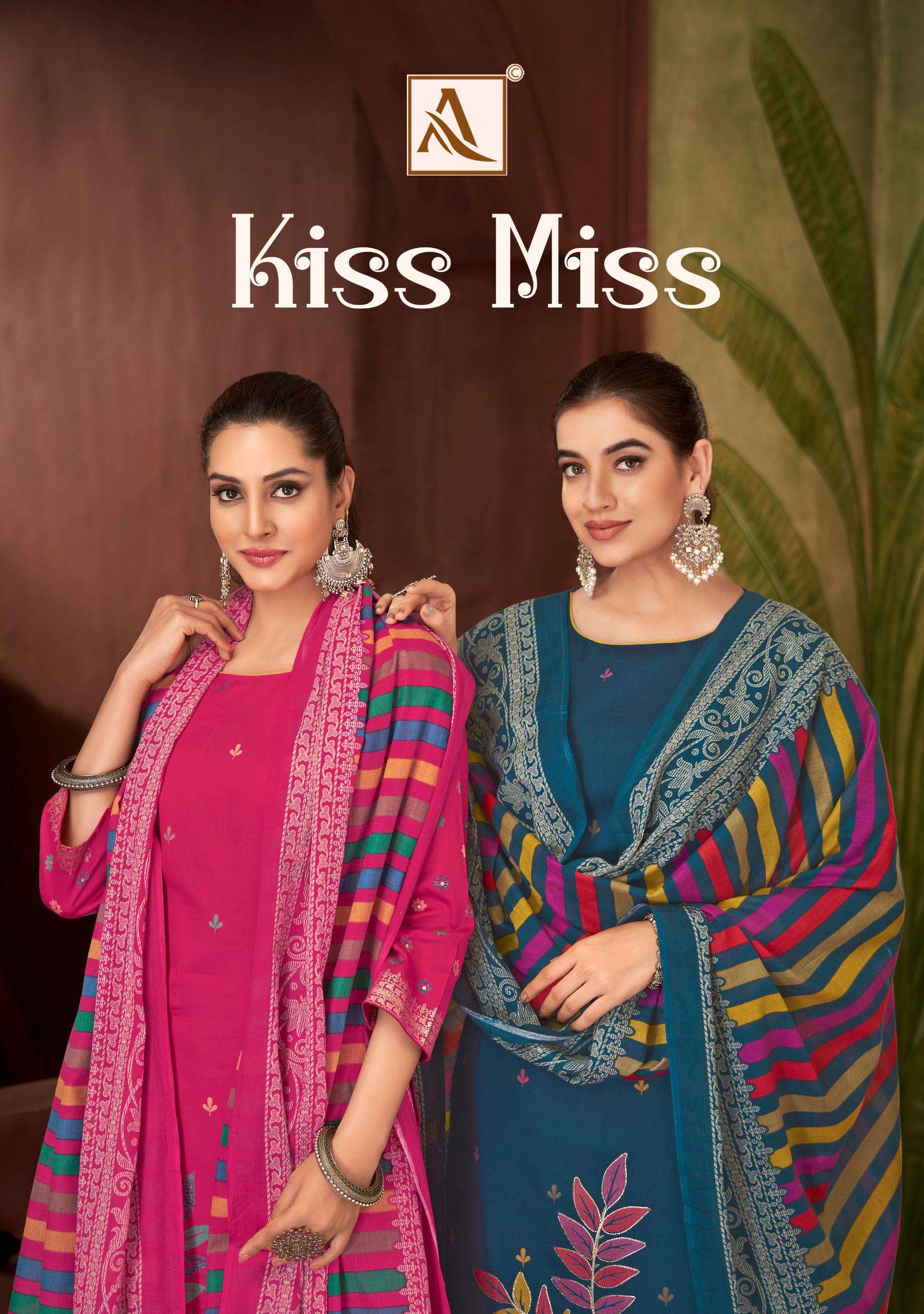kiss miss by alok suits pure zam with fancy handwork designer unstitched party wear salwar kameez online surat