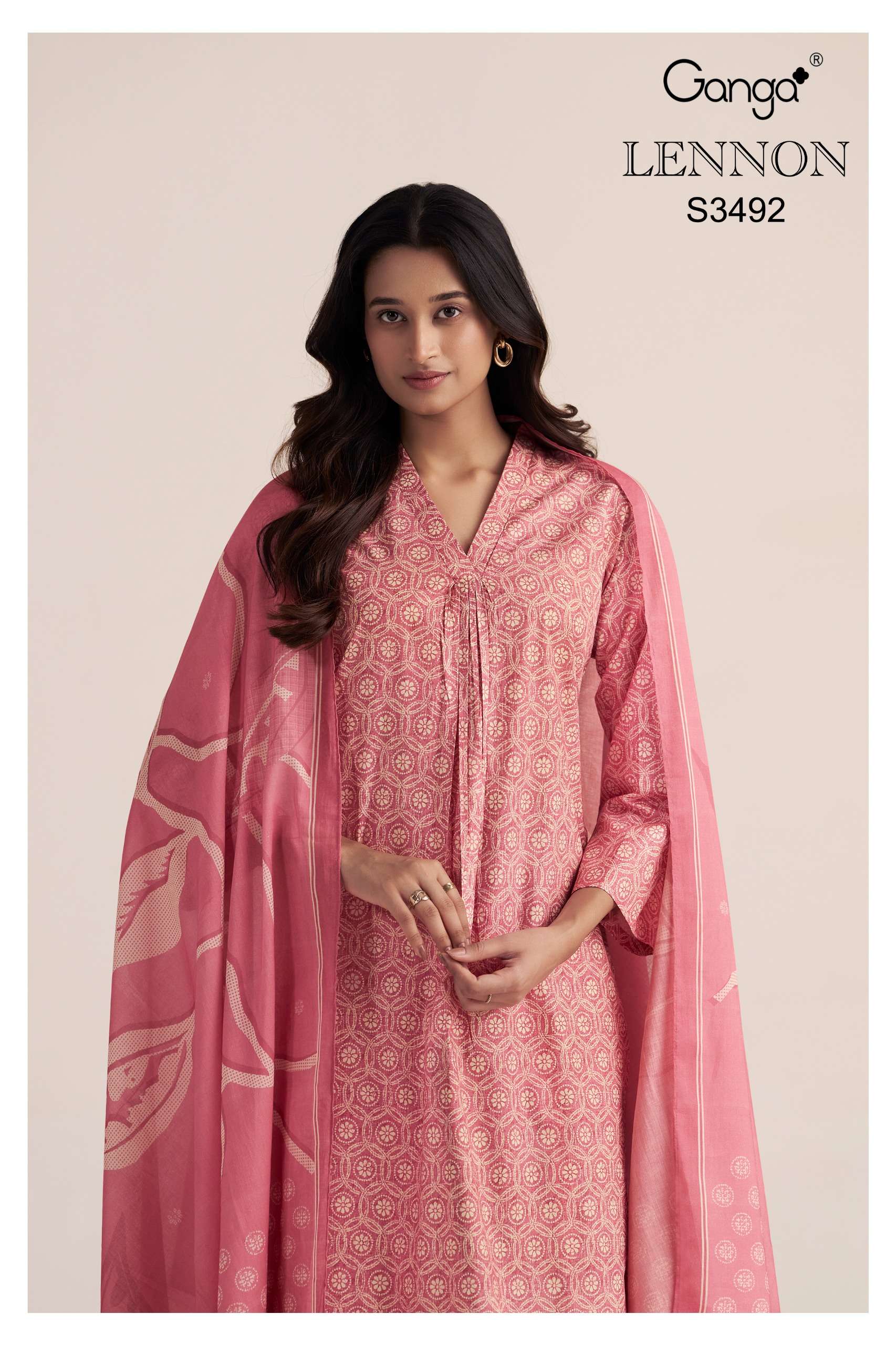  lennon 3492 by ganga cotton printed designer unstitch summer wear salwar kameez buy online surat