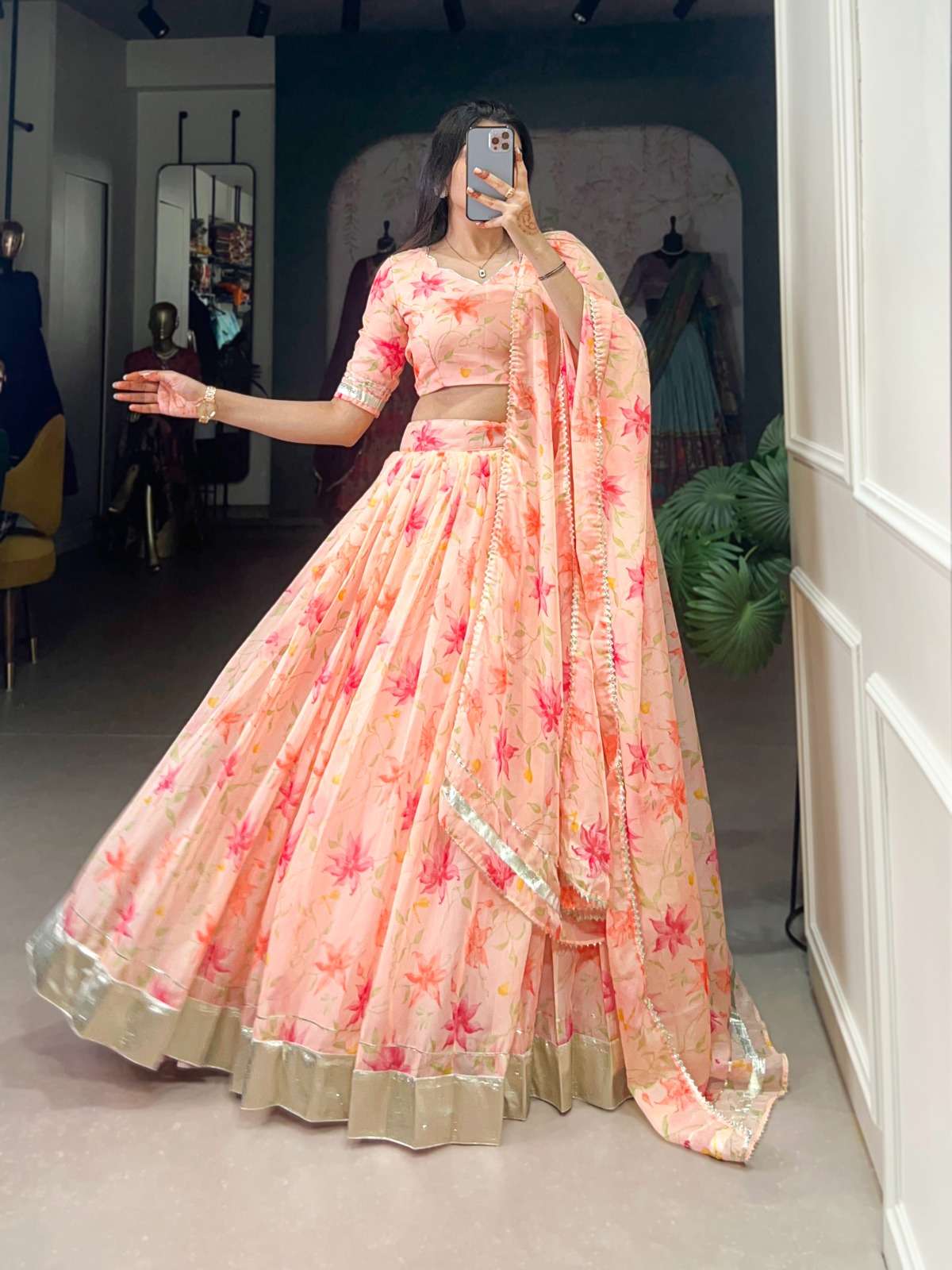 lnb 1036 designer printed special Occasions wear semi stitched lehenga online surat