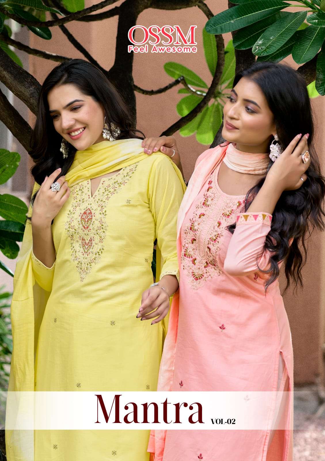 mantra vol-2 by ossm 2001-2006 series fancy embroidery work cotton casual wear kurti wholesaler surat
