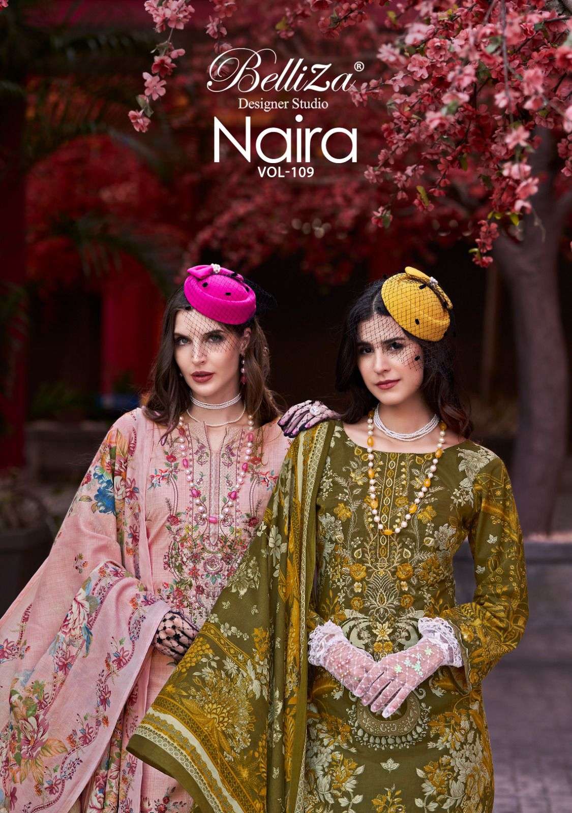 naira vol-109 by belliza heavy self embroidered party wear unstitch salwar kameez online surat