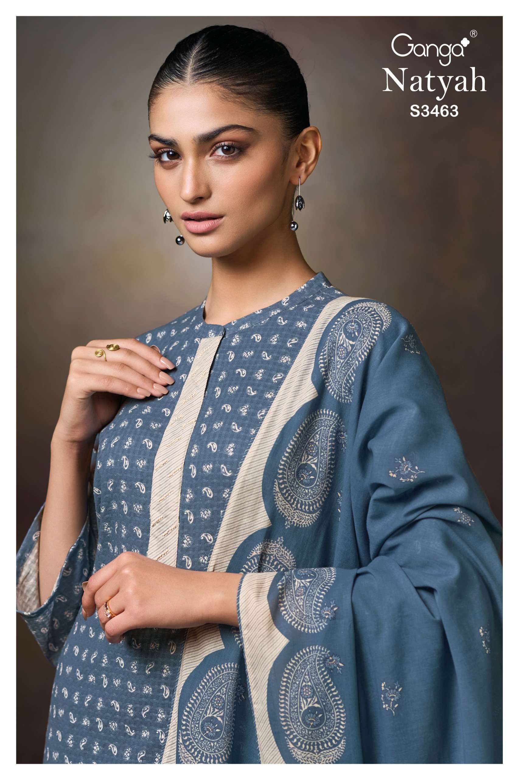 natyah 3463 by ganga latest designer cotton summer wear salwar kameez buy online surat