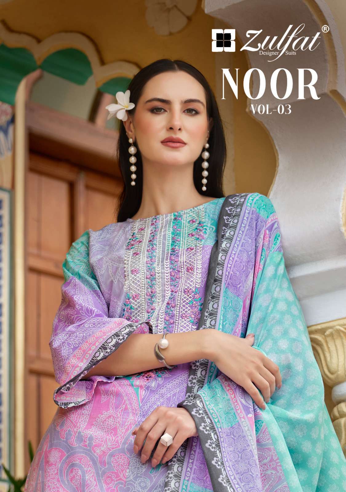 noor vol 3 by zulfat designer suits exclusive embroidered casual wear salwar kameez online surat