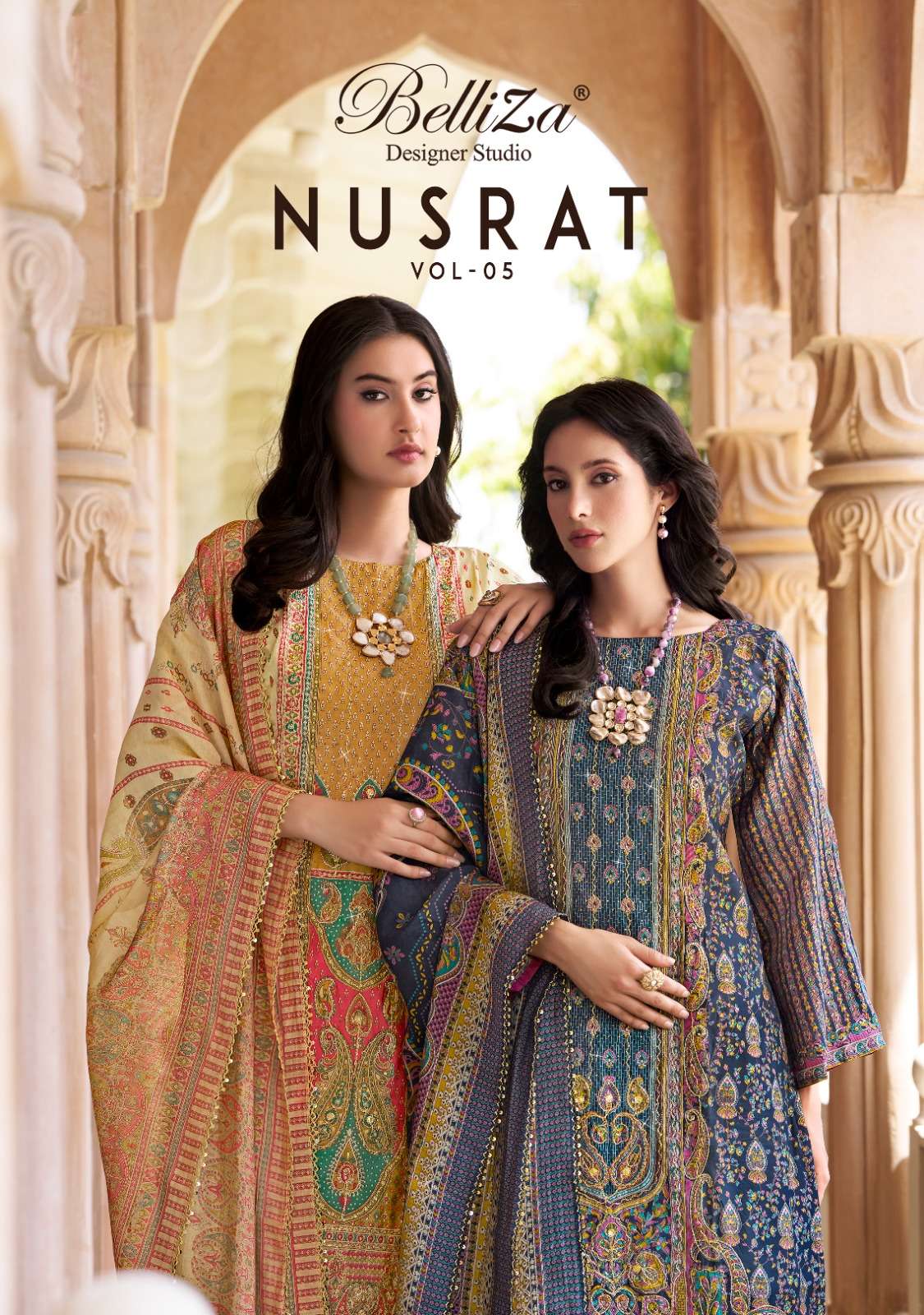 nusrat vol 5  by belliza colors exclusive handwork latest designer festival wear salwar kameez online surat