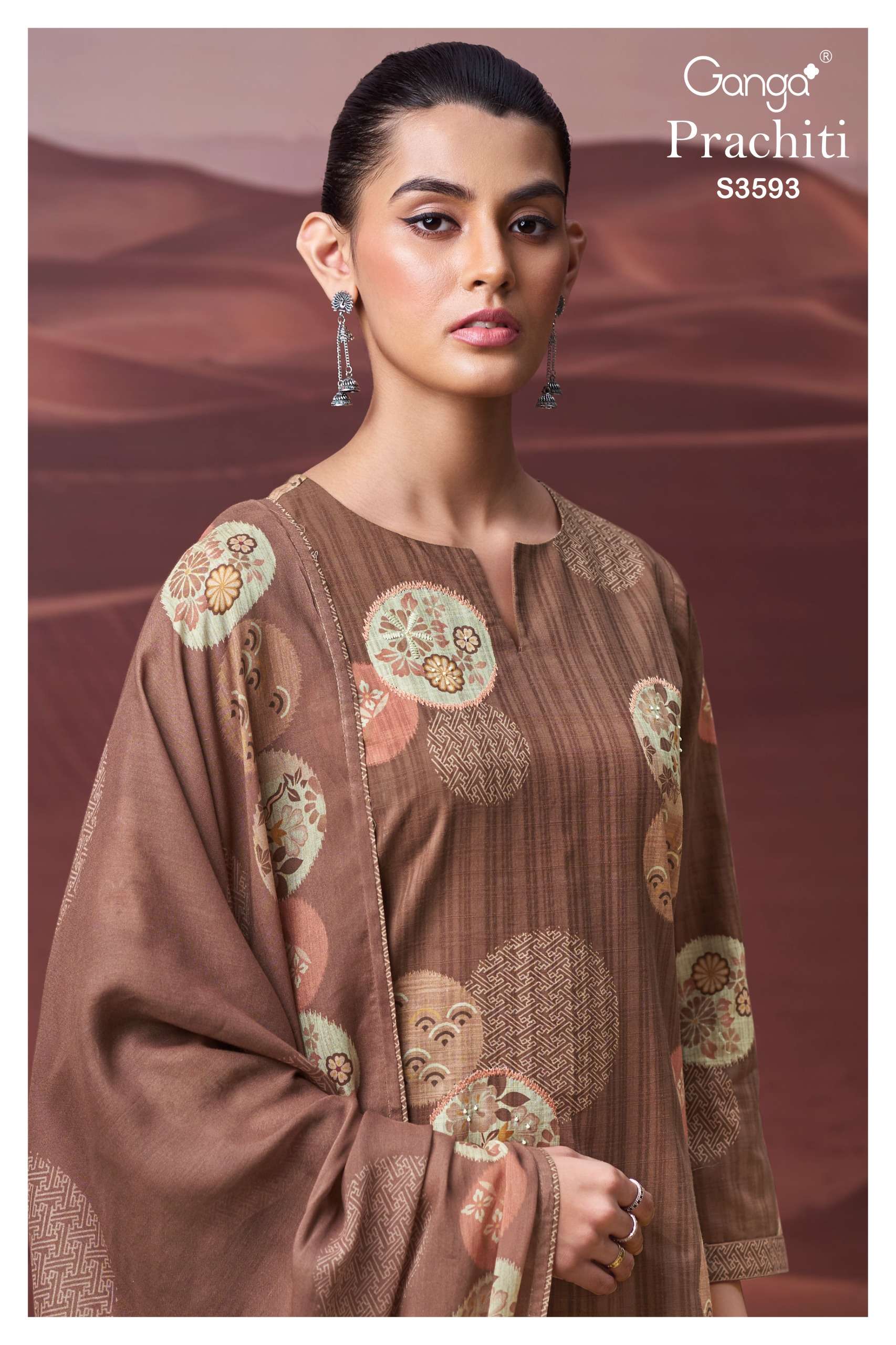 prachiti 3593 by ganga latest designer cotton summer wear salwar kameez online surat
