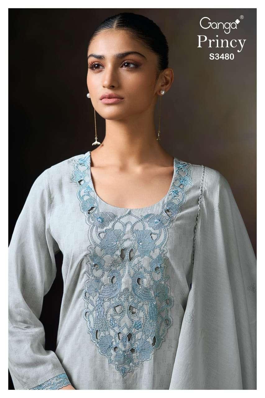 princy 3480 by ganga exclusive designer casual wear salwar suit supplier srat