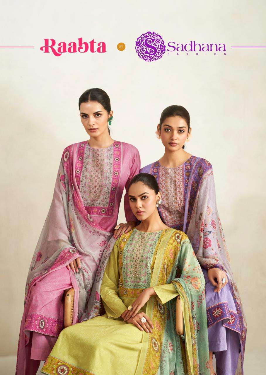 raabta by sadhna fashion 11470-11475 series cotton summer casual wear salwar kameez online surat