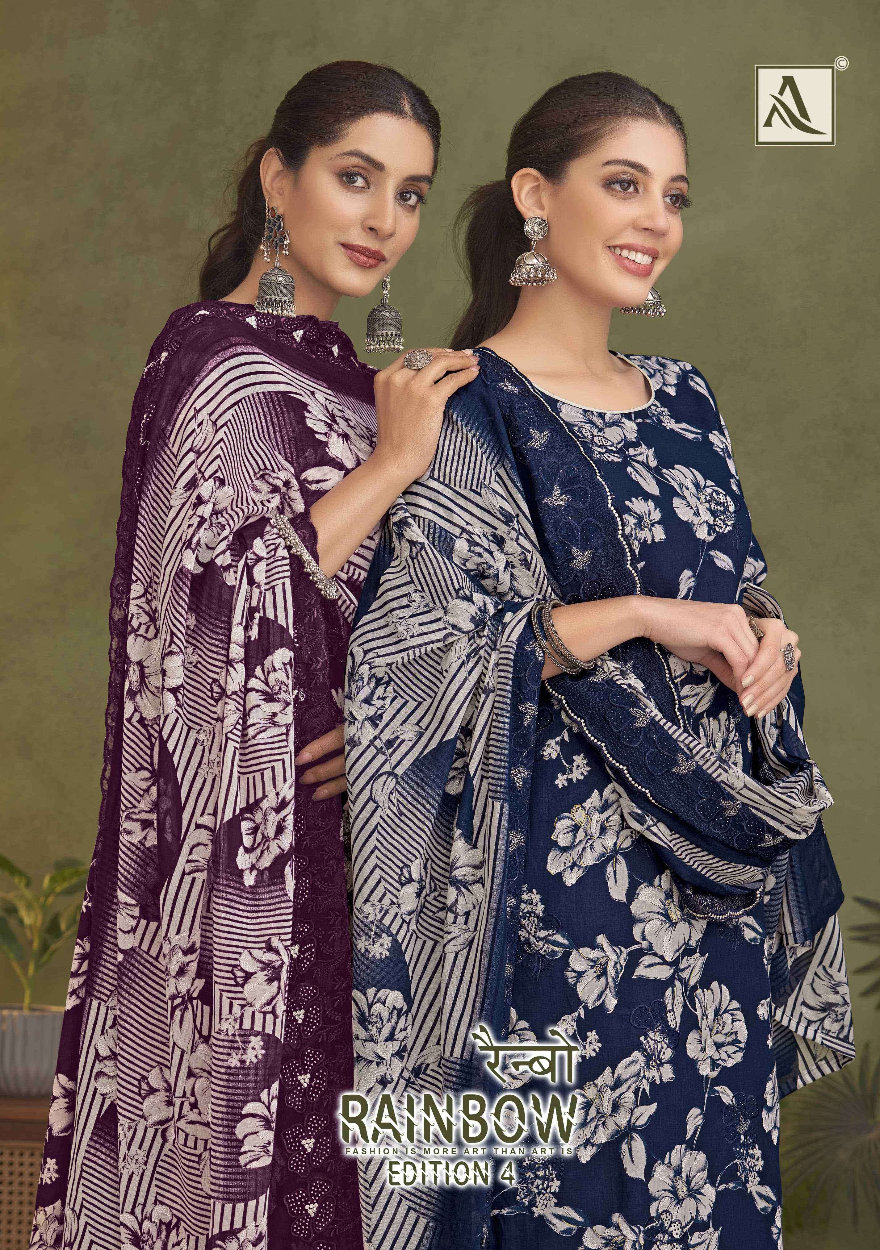 rainbow vol 4 by alok suits ready to wear unstitched party wear salwar kameez buy online surat