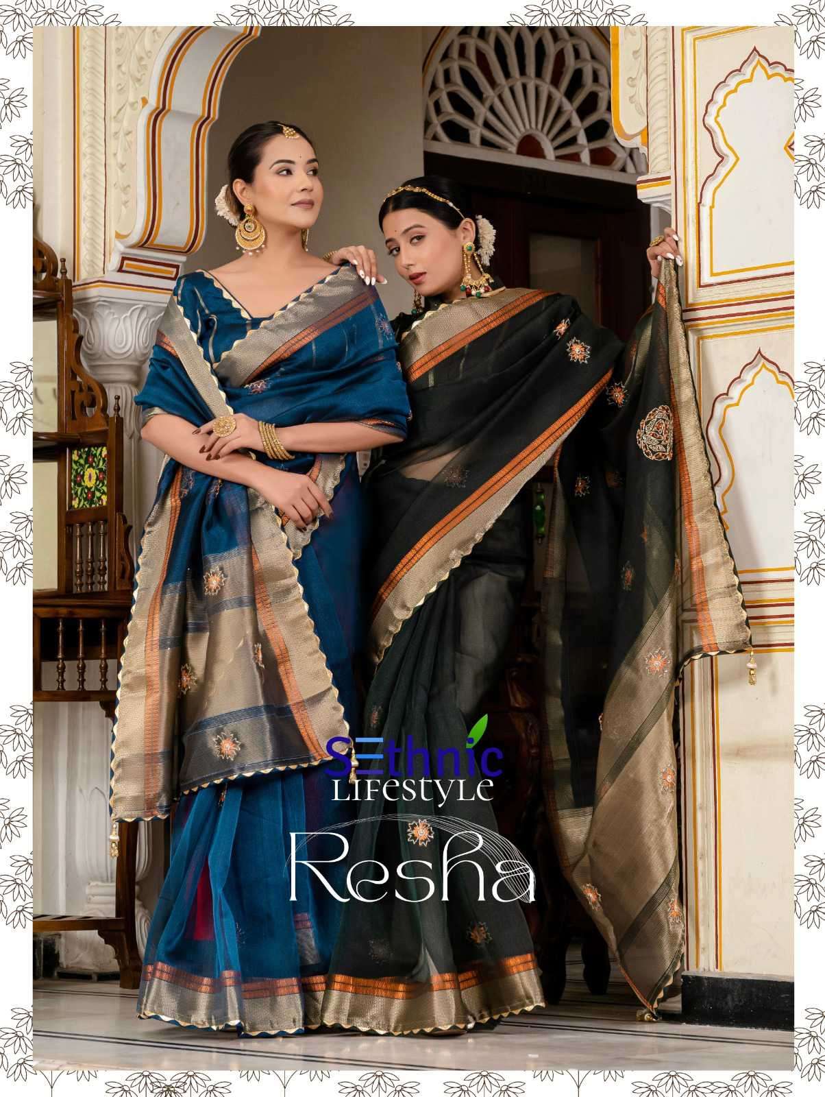 resha by sethnic lifestyle 83001-83004 series exclusive designer party wear saree buy best online price surat