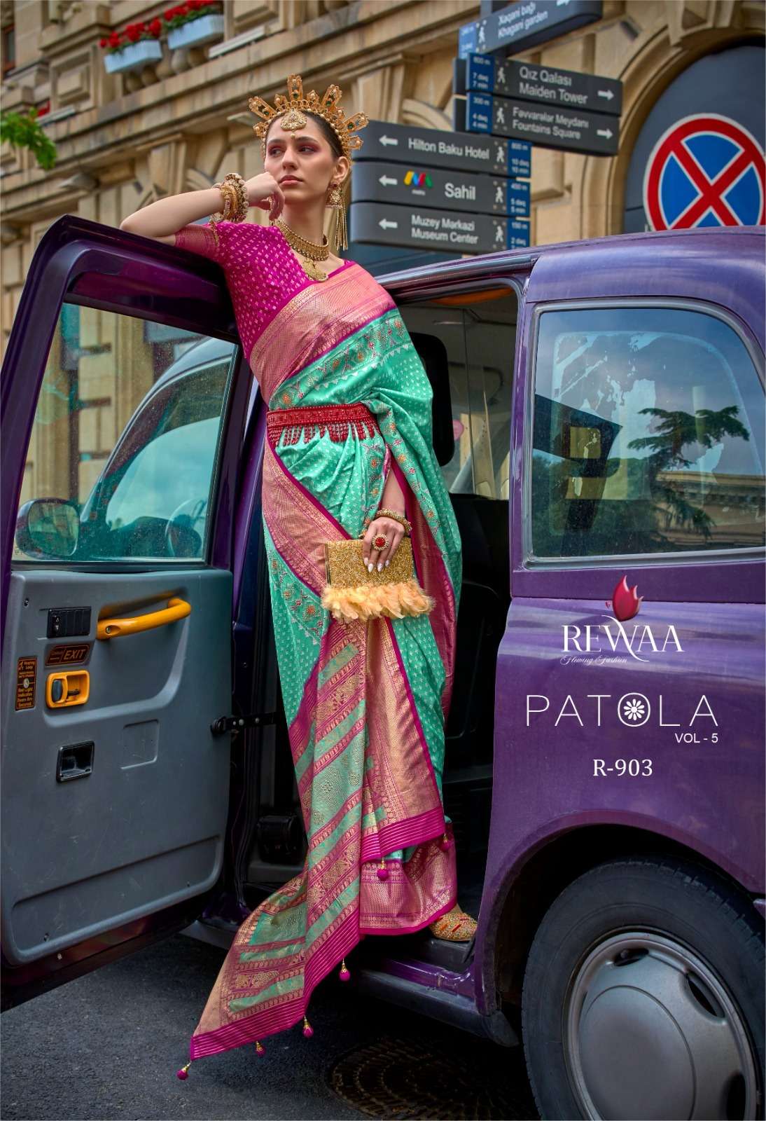 rewaa patola vol 5 latest designer party wear silk saree collection best online price surat