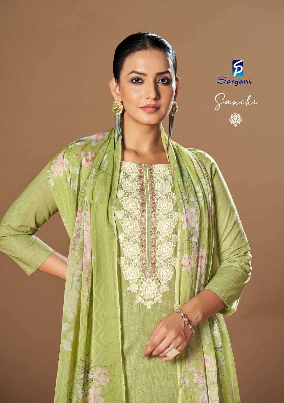 sanchi by sargam digital printed with embroidery worked party wear salwar kameez online surat