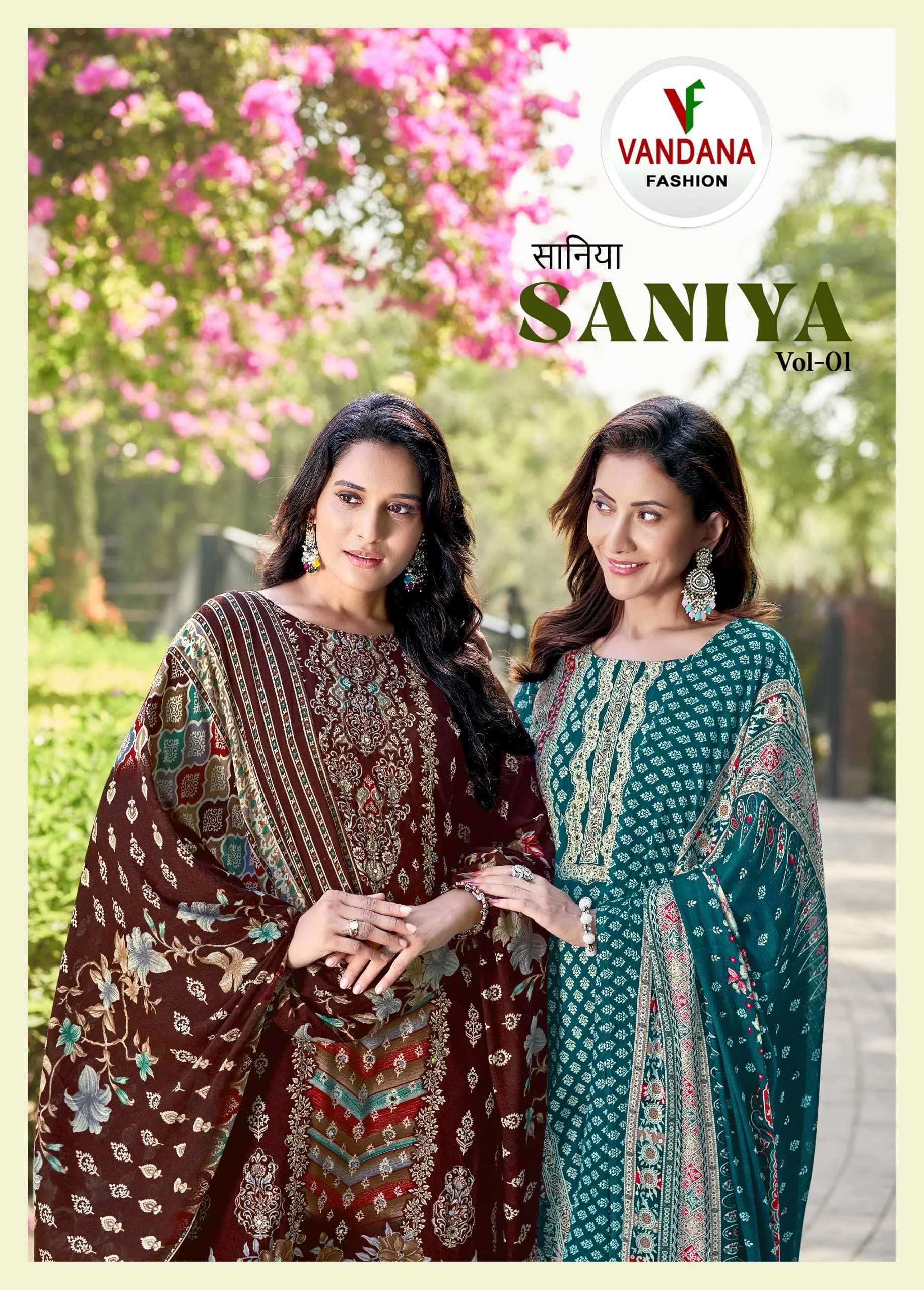saniya vol 1 by vanadana fashion 1001-1006 series exclusive handwork designer unstitched salwar kameez online surat