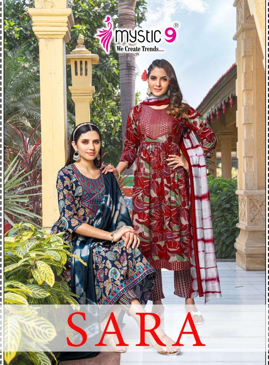 sara vol 16 by mystic9 16001-16008 series latest designer party wear readymade kurti online surat