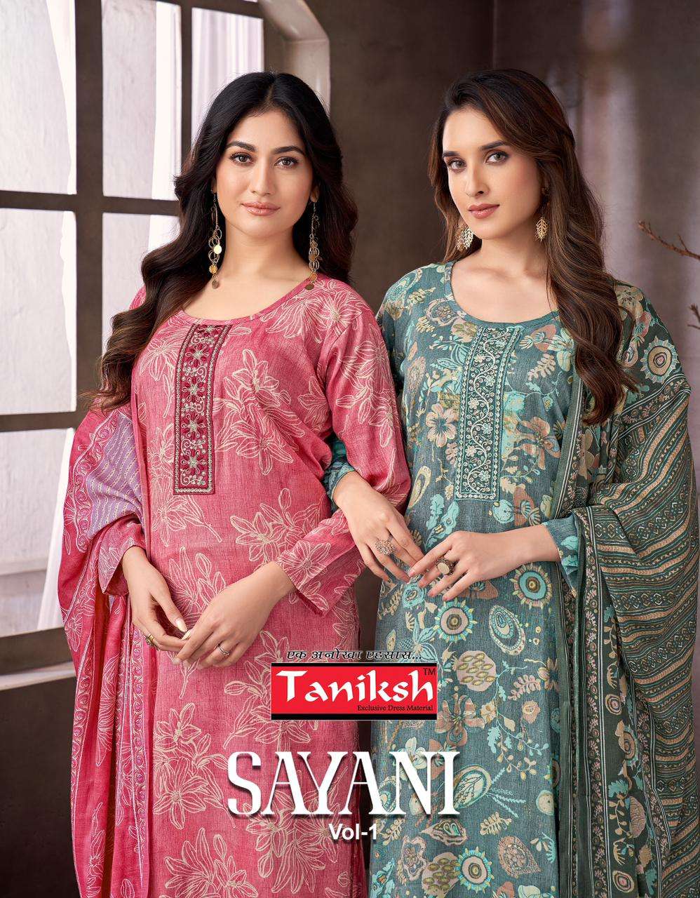 sayani vol-1 by taniksh 1001-1008 series fancy embroidery work rayon capsule readymade kurti supplier surat