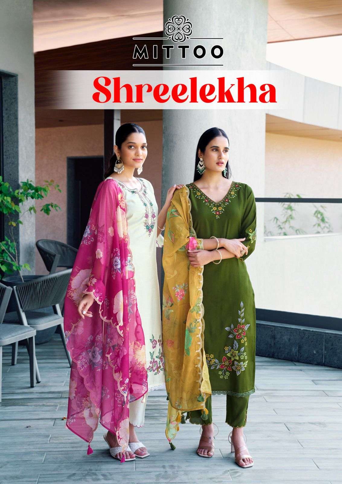 shreelekha by mittoo 3001-3004 series latest designer affordable readymade salwar kameez online surat