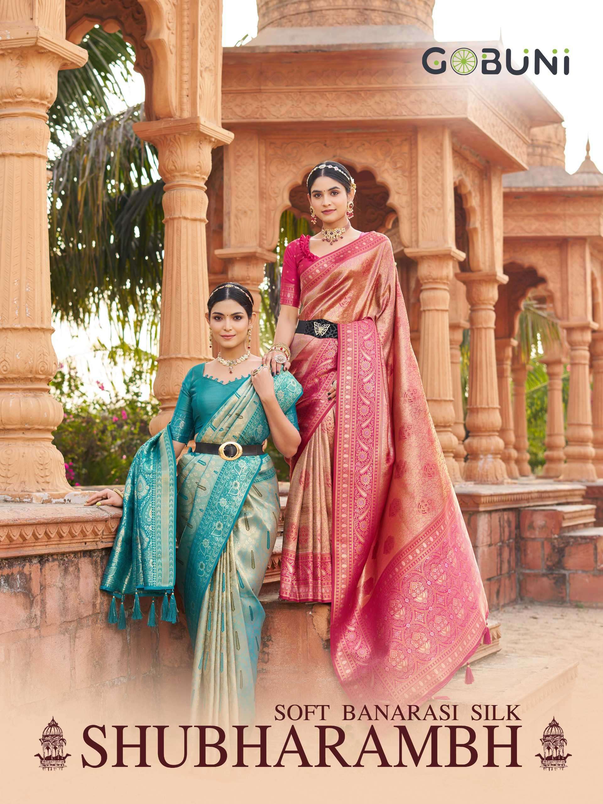 shubarambh by gobuni 1101-1106 series latest designer party wear saree online surat