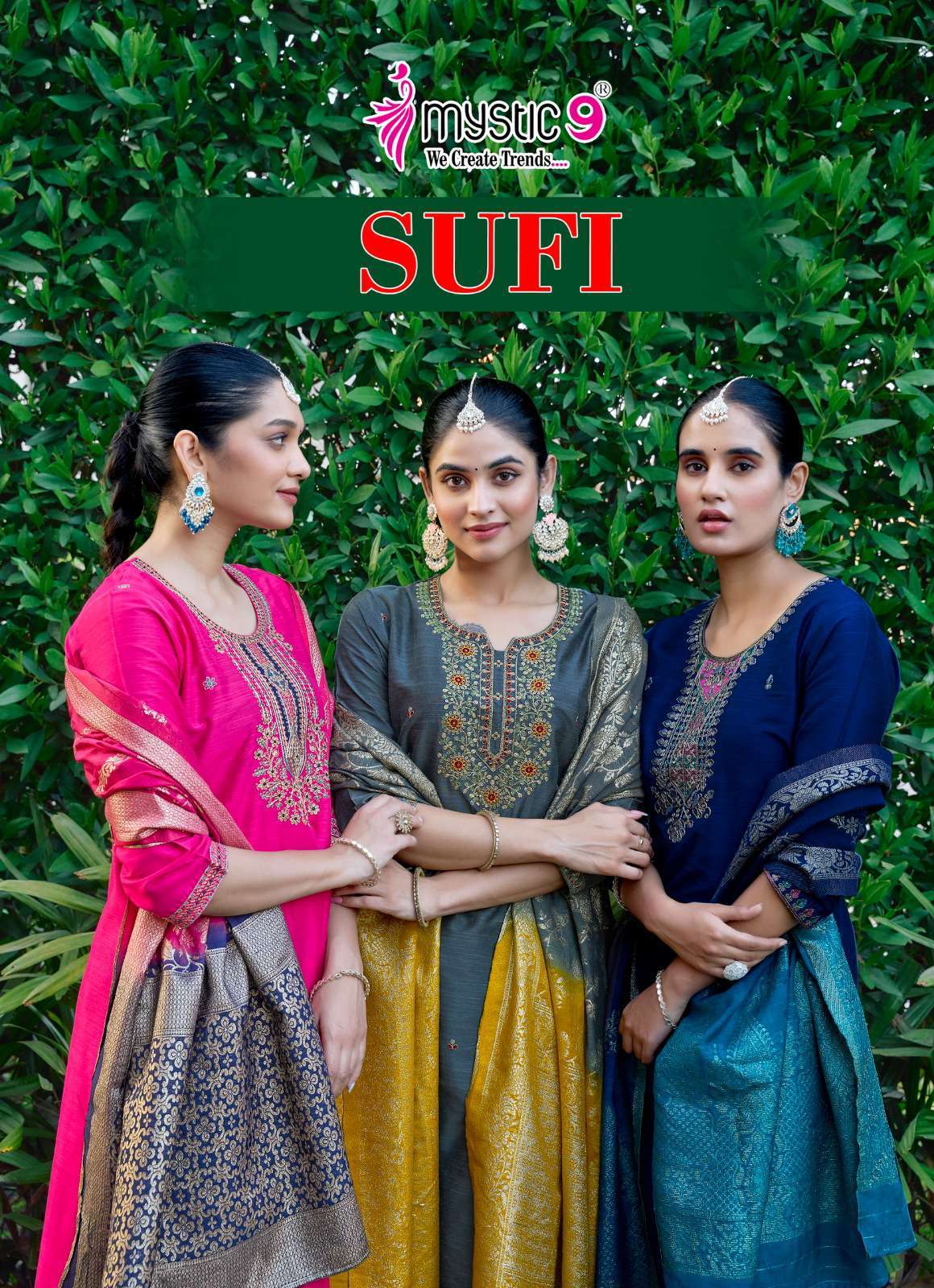 sufi vol 1 by mystic9 1001-1008 series designer readymade kurti for casual wear buy online surat