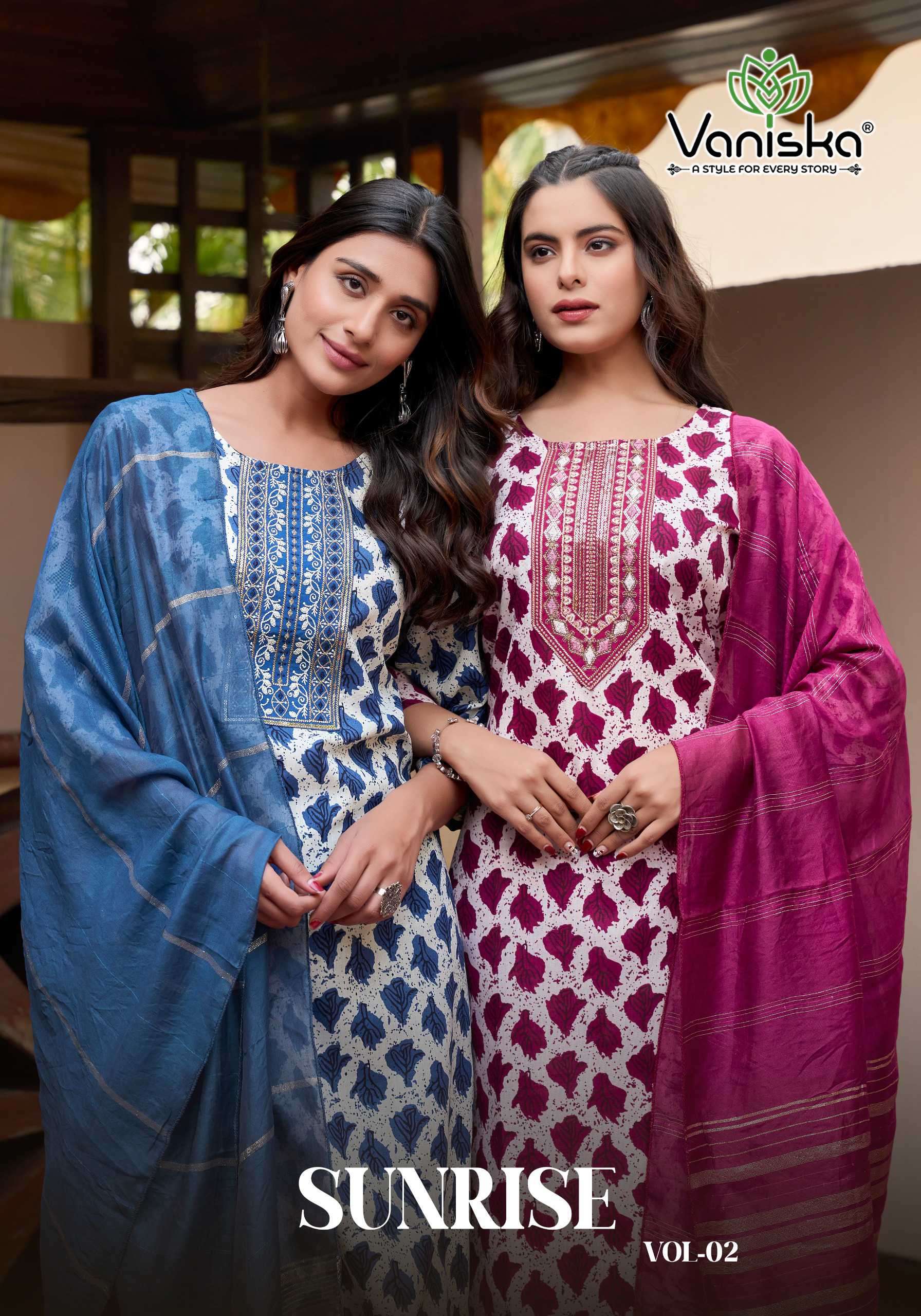 sunrise vol 2 by vaniska 2001-2008 series exclusive designer party wear readymade kurti online surat