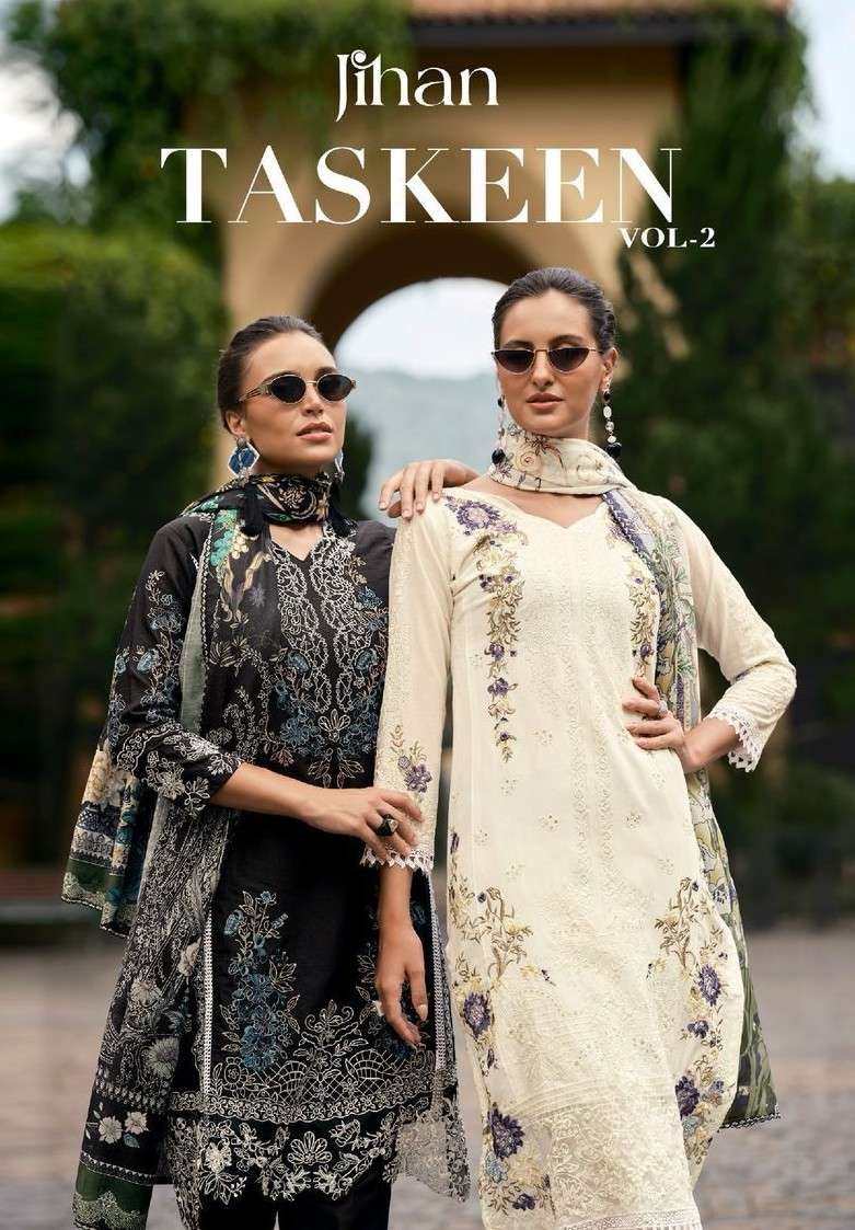 taskeen vol 2 by jihan latest designer with self embroidered party wear salwar kameez online surat