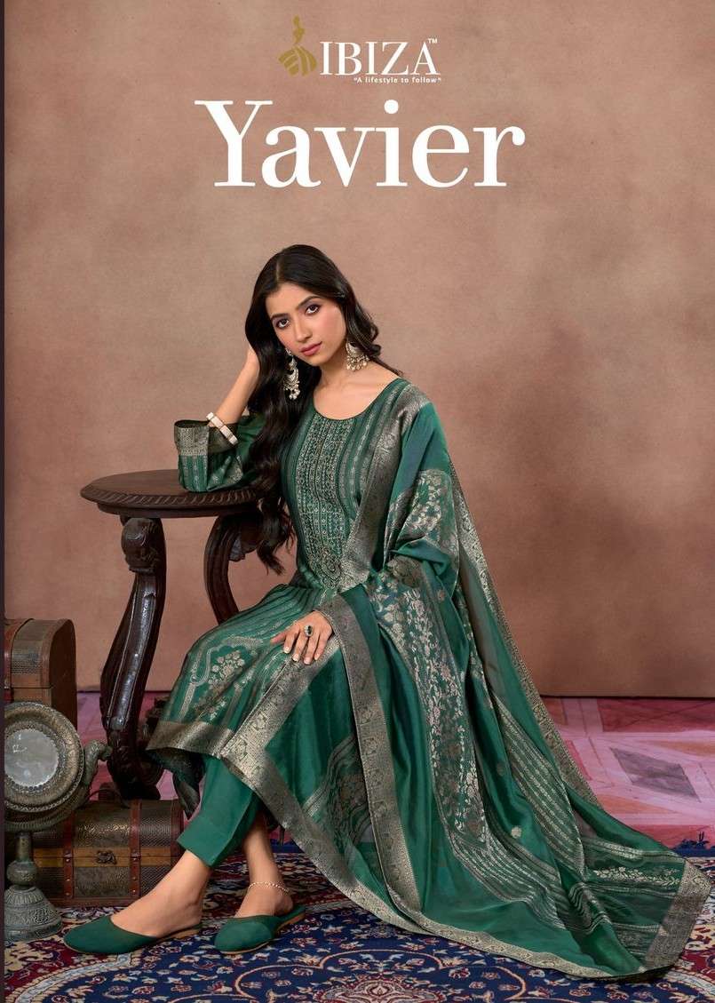 yavier by ibiza fancy embroidered unstitched party wear salwar kameez online surat