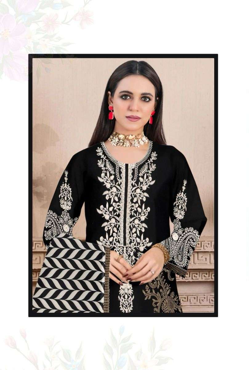 3519 by jihan fancy self embroidered cotton salwar suit collection surat