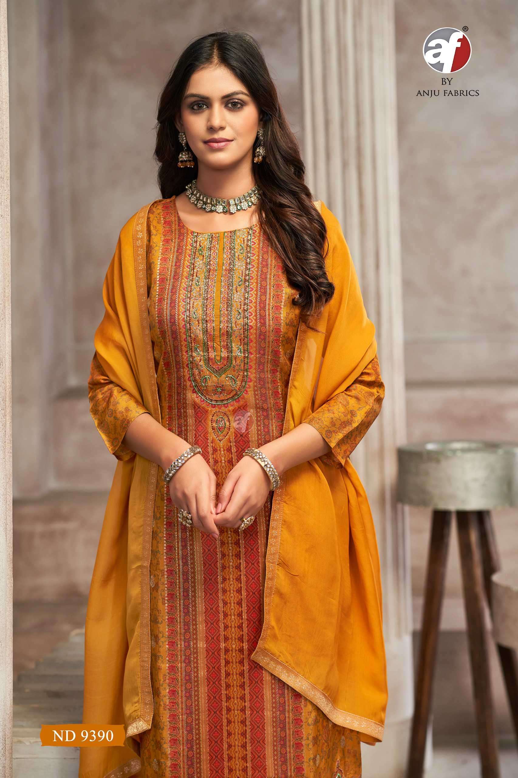 9390 by anju fabric exclusive designer party wear kurti combo set online dealer surat