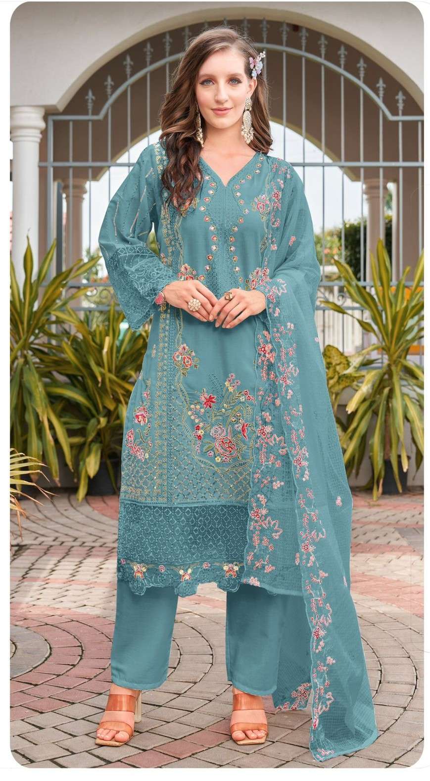 alk 117 by sajida designer suit colors heavy self embroidered cotton suit wholesale dealer surat