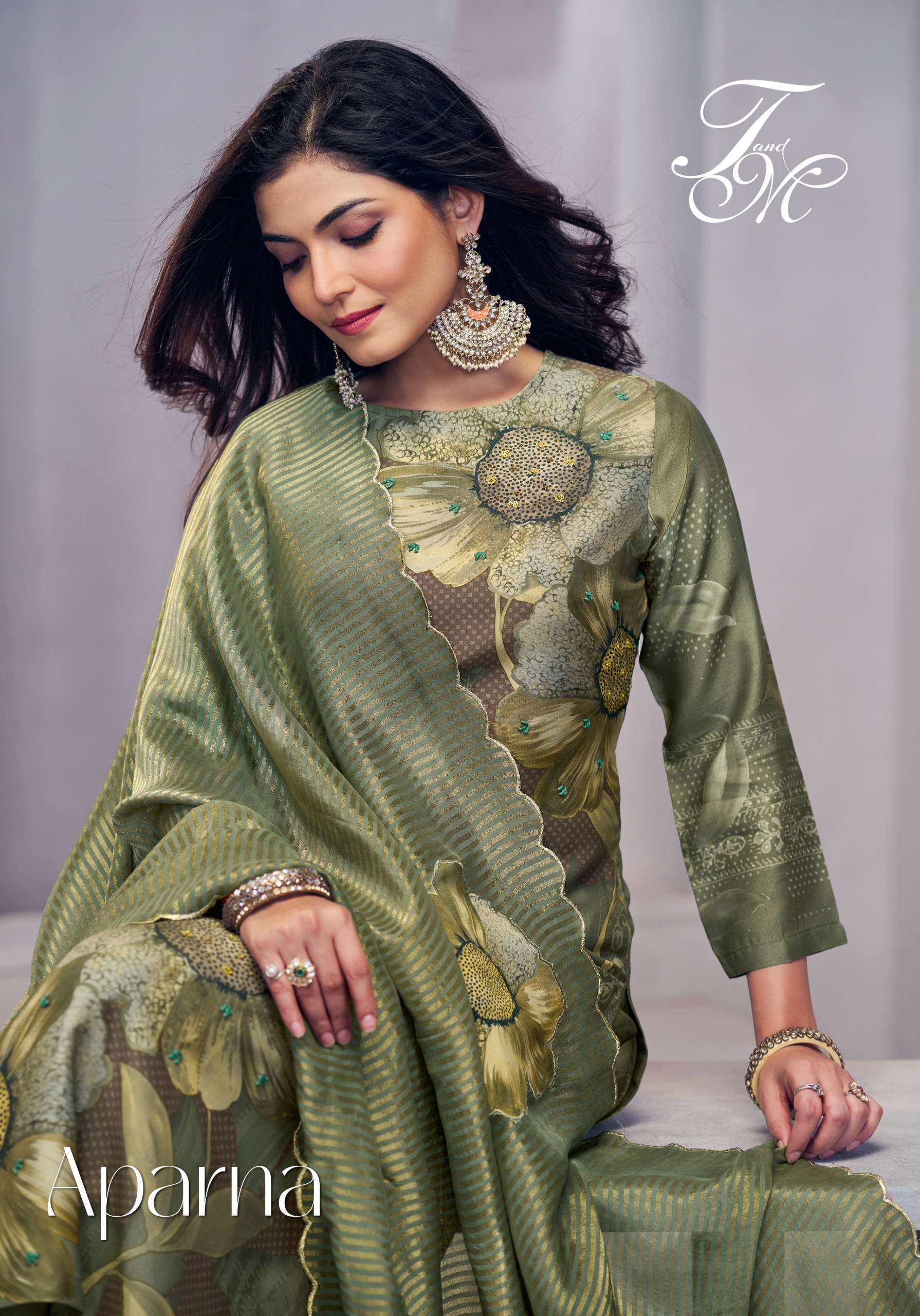 aparna by t&m casual wear viscose simmer digital printed suit supplier surat