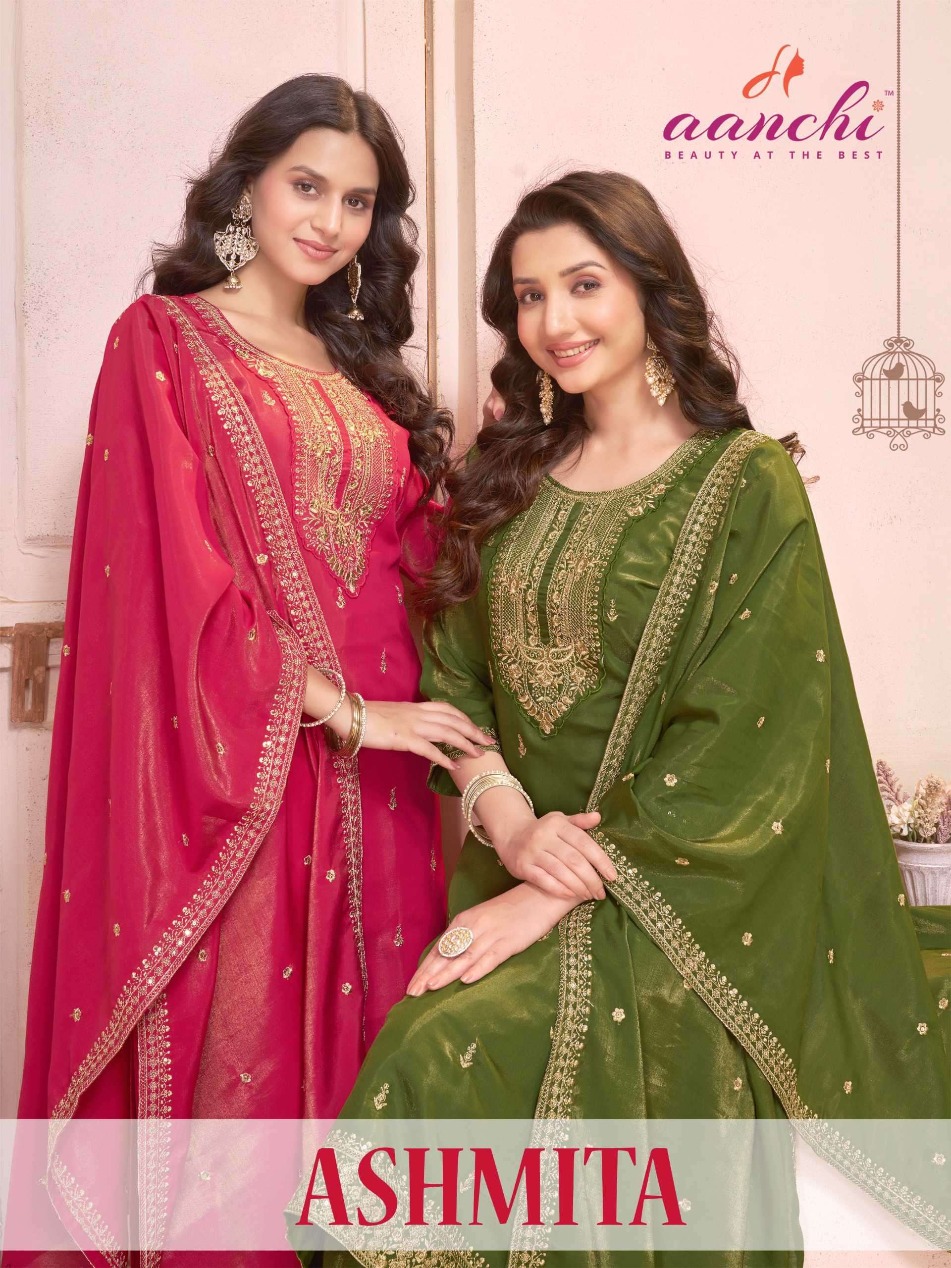 ashmita by aanchi 1001-1004 series latest designer party wear collection surat