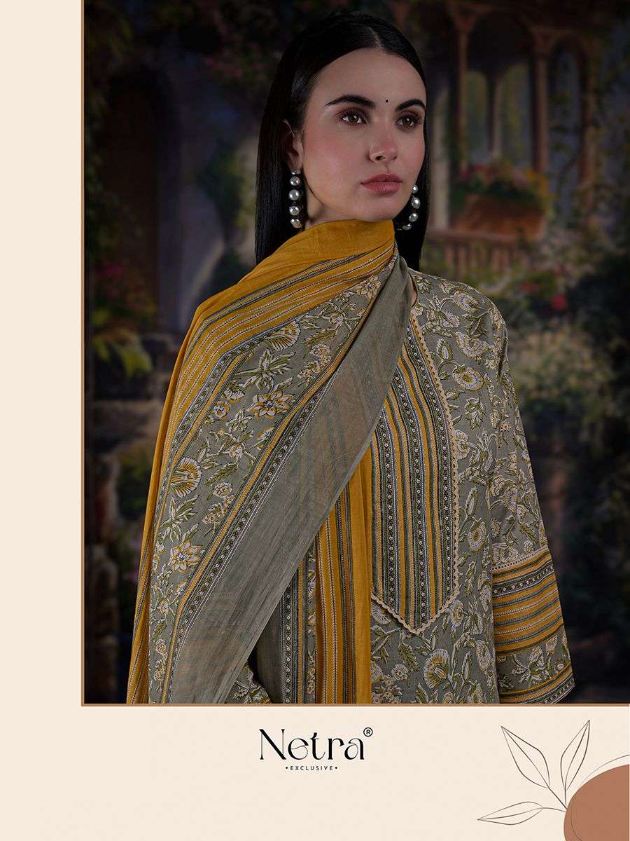 bahaar by netra cotton hand blok print with embroidered suit wholesale surat