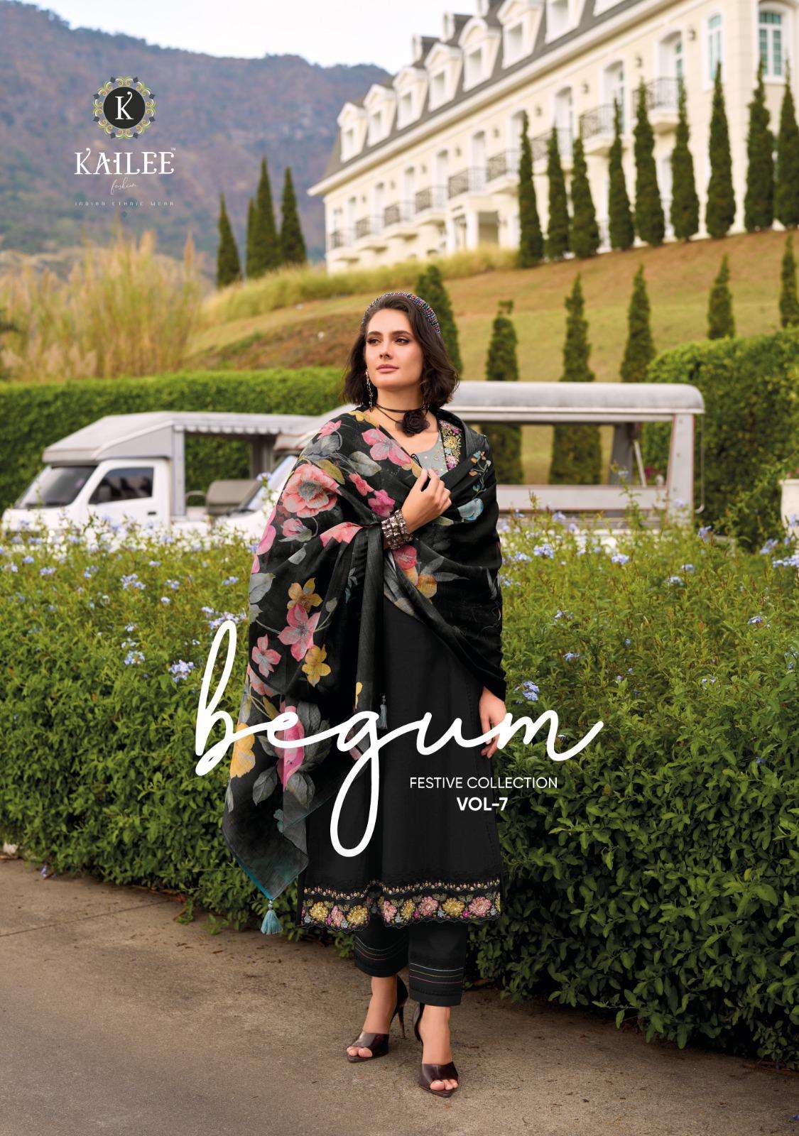 begum vol-7 by kailee fashion 44801-44805 series exclusive handwork latest designer kurti collection surat