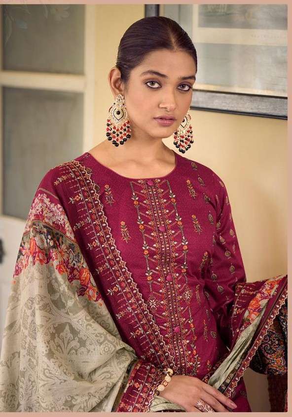 bin saeed 3537  by jihan exclusive designer fancy self embroidered suiy supplier surat
