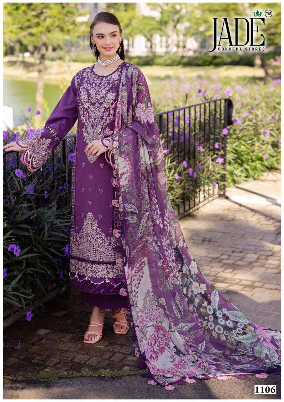 bin saeed vol-11 by jade lawn cotton fancy pakistani salwar suit collection surat