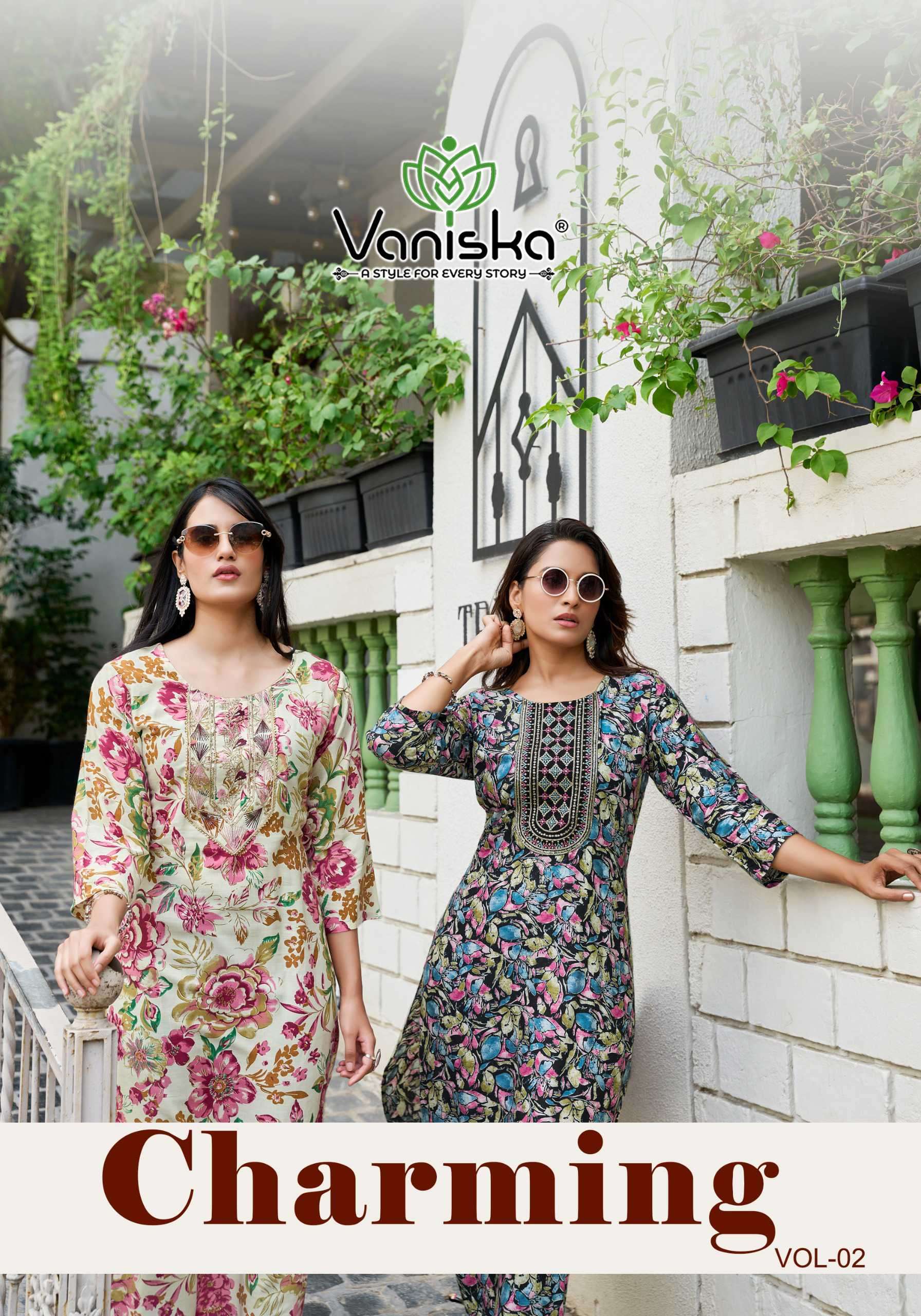 charming vol-2 by vaniska exclusive designer casual wear kurti dealer surat