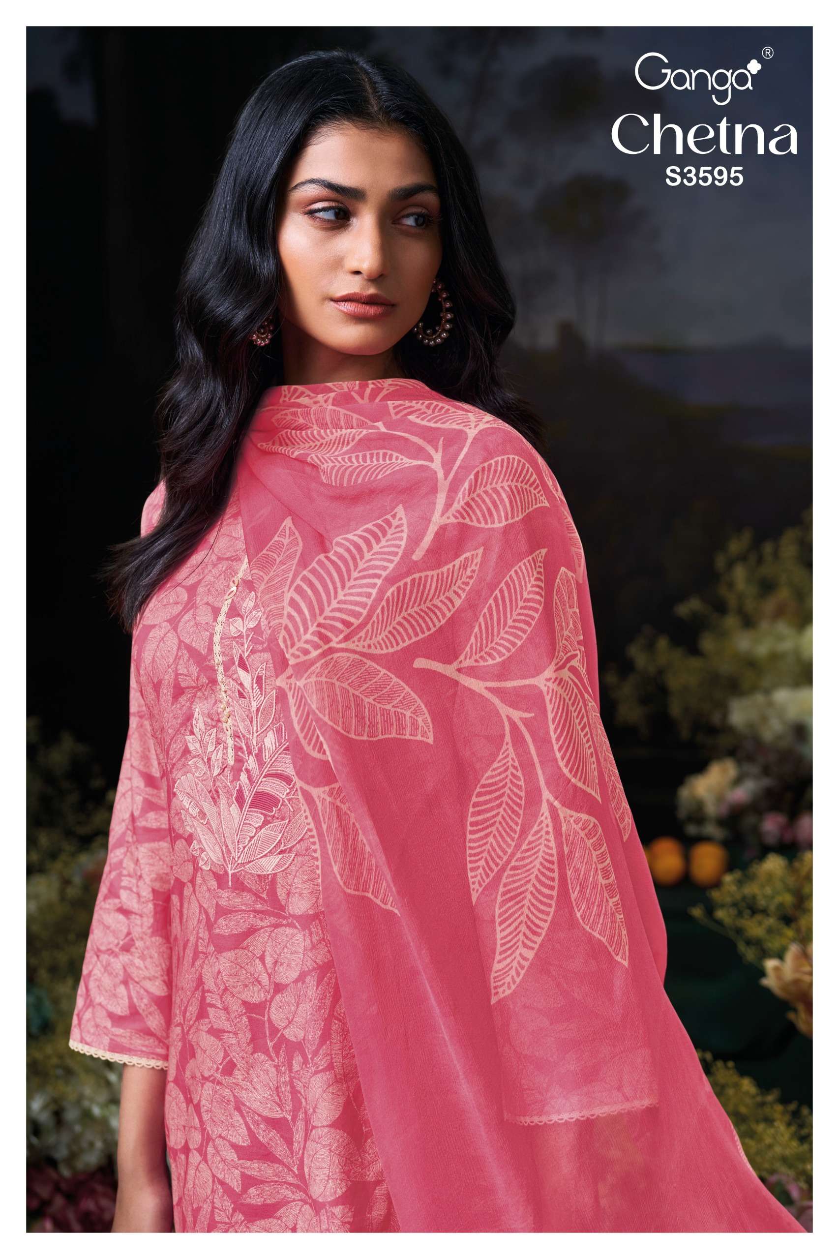 chetna 3595 by ganga exclusive designer casual wear cotton salwar suit supplier 