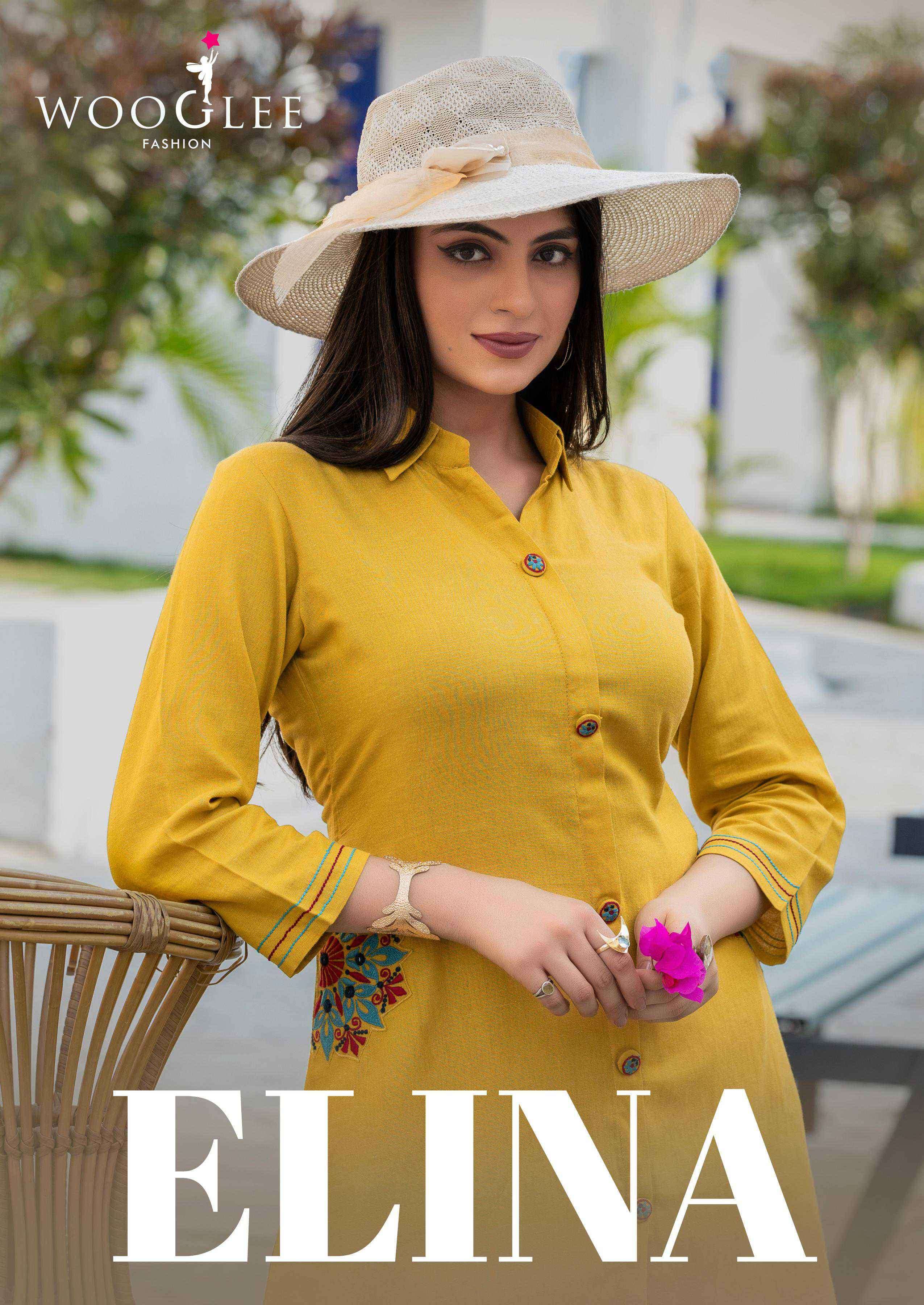 elina by wooglee colors gancy handwork latest designer cotton cord set exporter surat