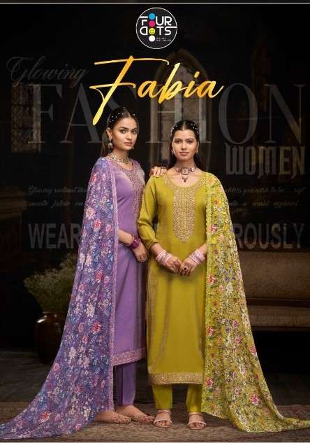 fabia by fourdots 1681-1684 series exclusive designer party wear suit supplier surat