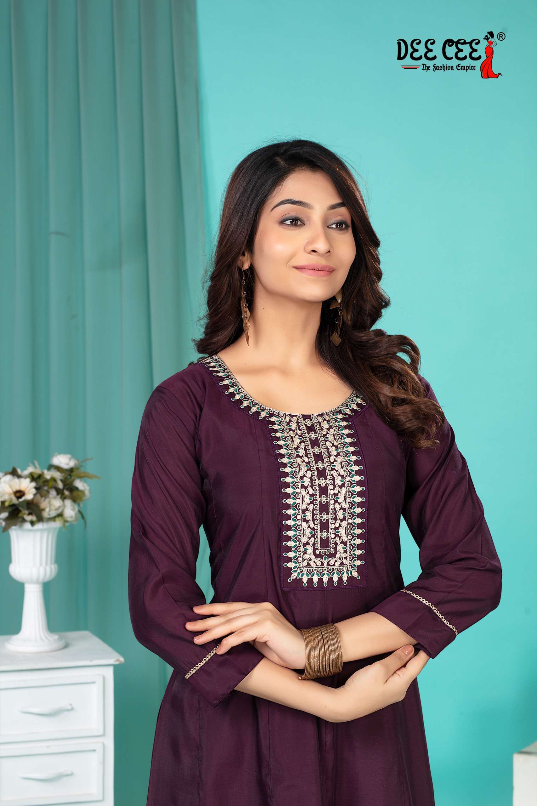 fatima by deecee colors exclusive designer roman silk readymade kurti supplier surat