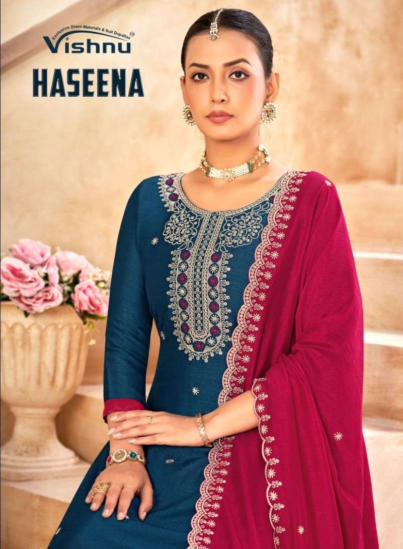 haseena by vishnu exclusive designer party wear salwar suit supplier surat