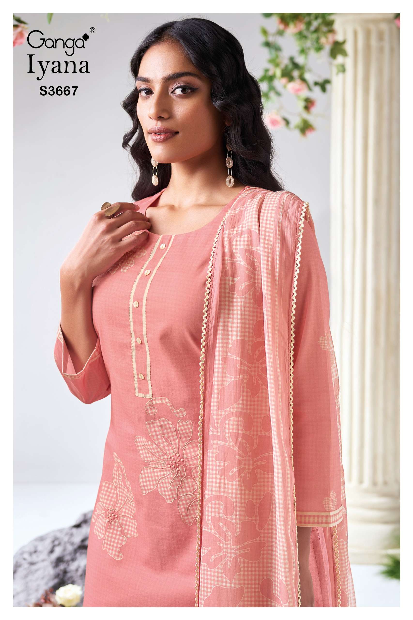 iyana 3667 by ganga exclusive designer cotton party wear salwar suit collection surat