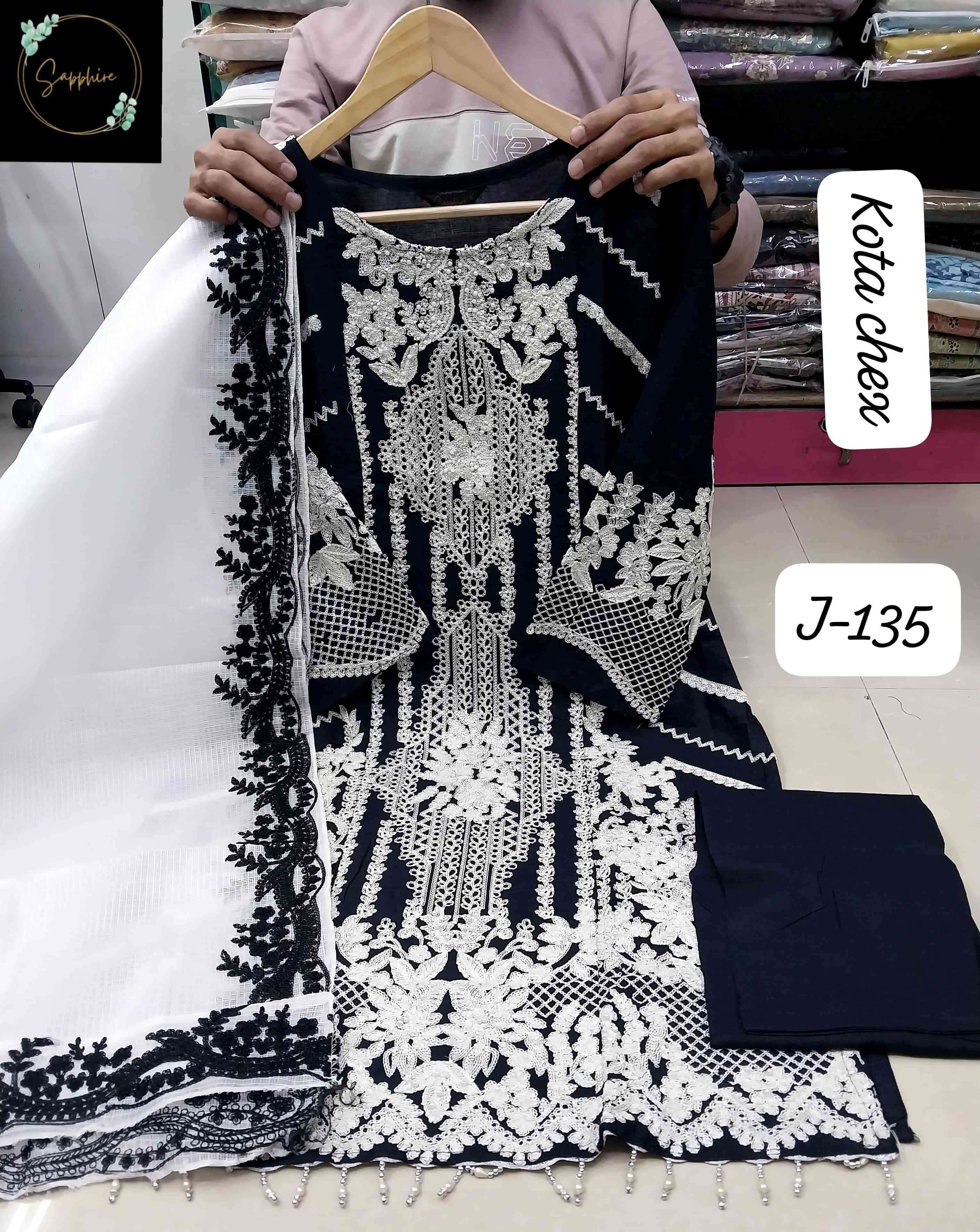 jazmin vol-135 by sapphire exclusive designer heavy embroidered pakistani suit exporter surat