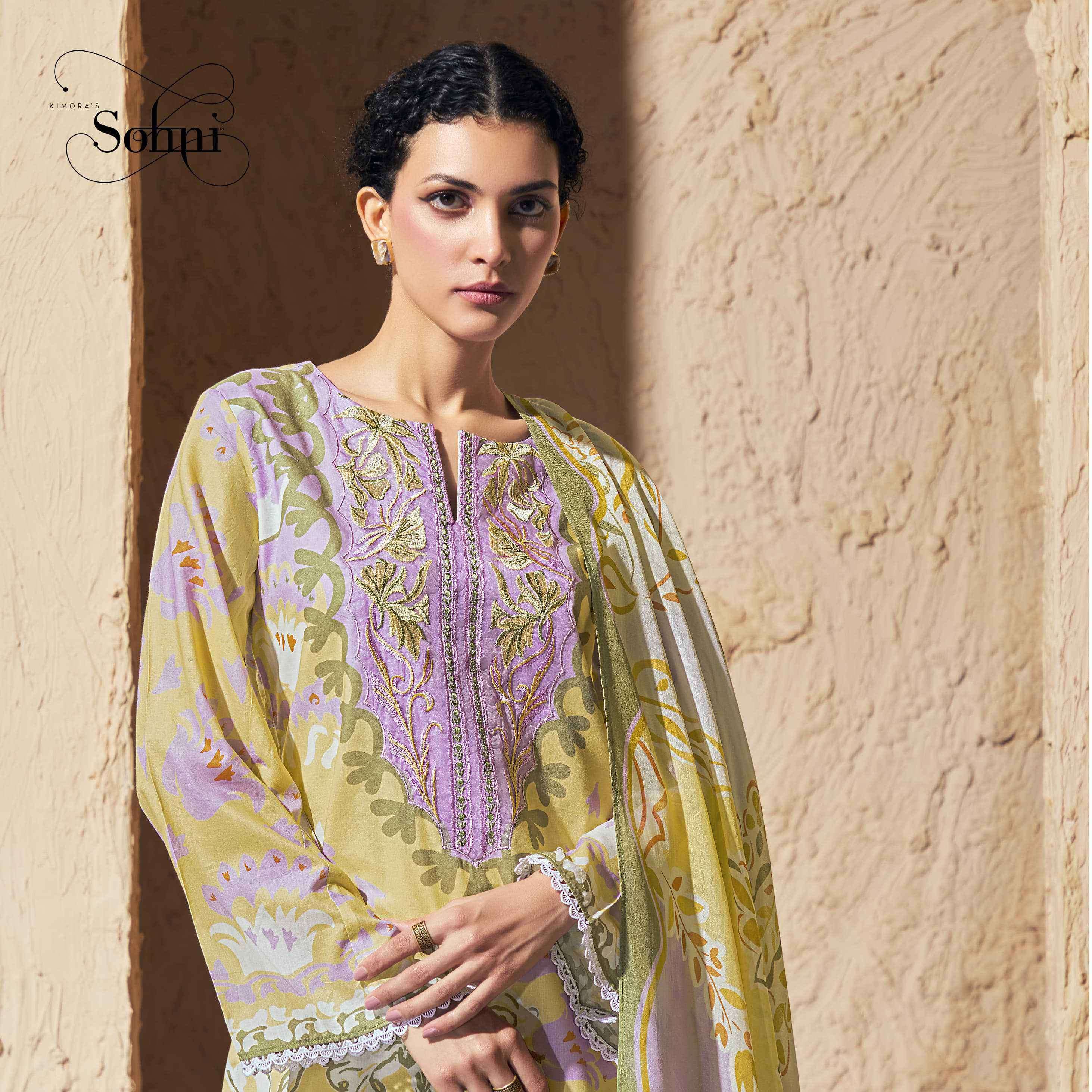 joy by kimora latest designer party wear lawn cotton salwar suit exporter surat